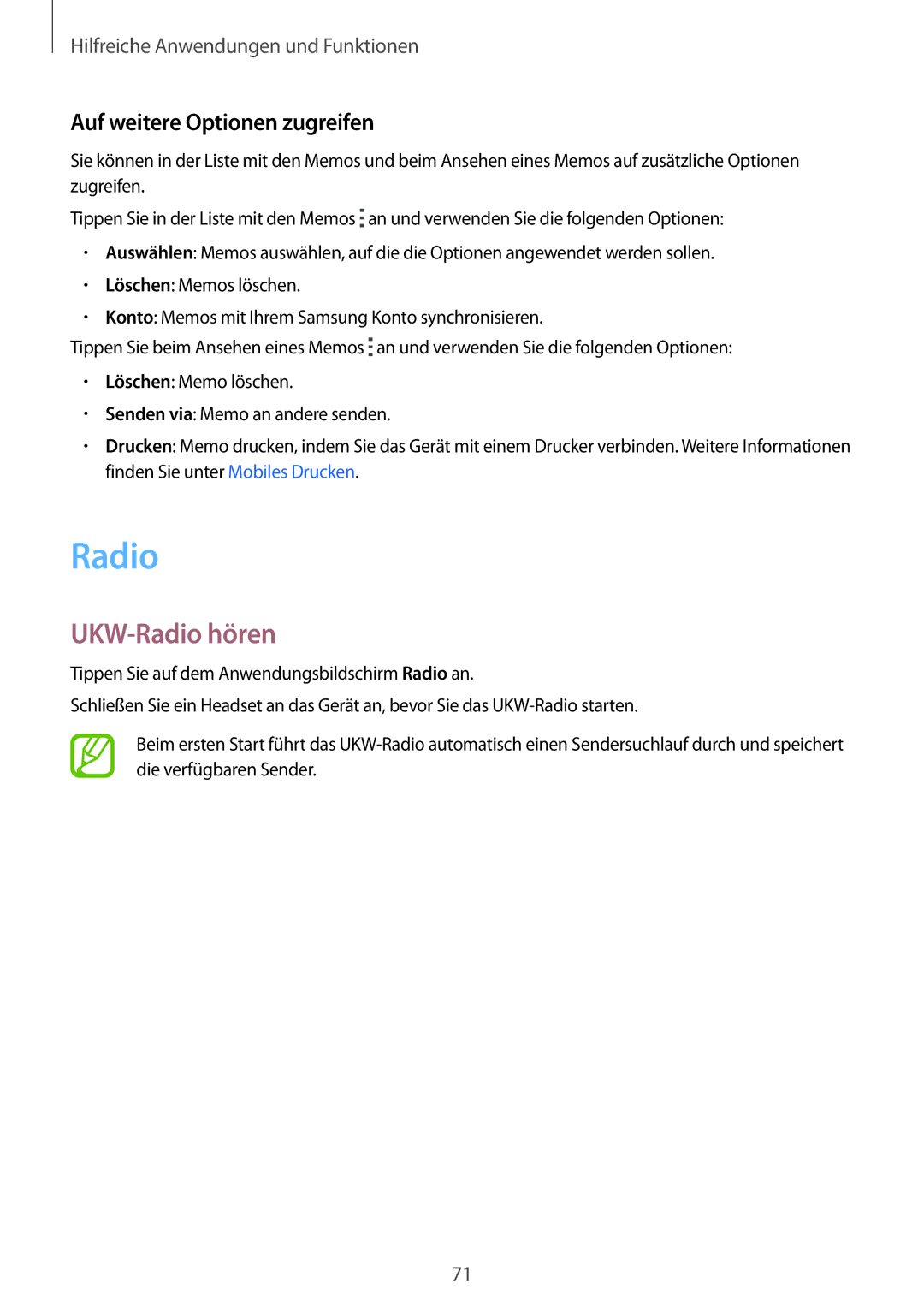 Samsung SM-G130HZWNCOS, SM-G130HZWNVDR, SM-G130HZWNDDE, SM-G130HZWNDBT, SM-G130HZANSEB, SM2G130HZWNDDE UKW-Radio hören 