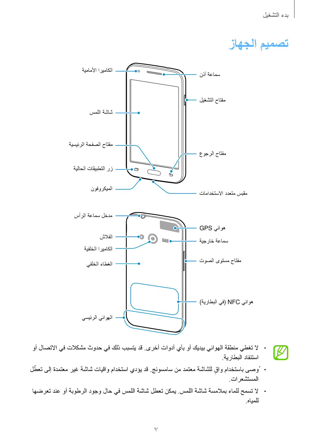 Samsung SM-G313FHAAXSG, SM-G313FHAAKSA, SM-G313FRWAKSA, SM-G313FRWAXSG manual زاهجلا ميمصت 