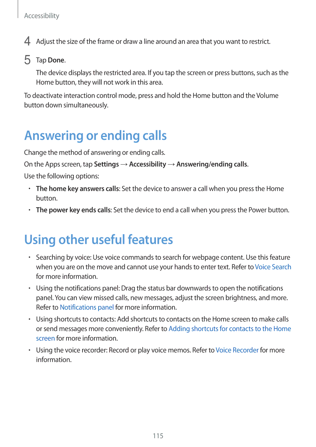 Samsung SM-G313FRWACEL, SM-G313FHAAKSA, SM-G313FRWAKSA manual Answering or ending calls, Using other useful features 