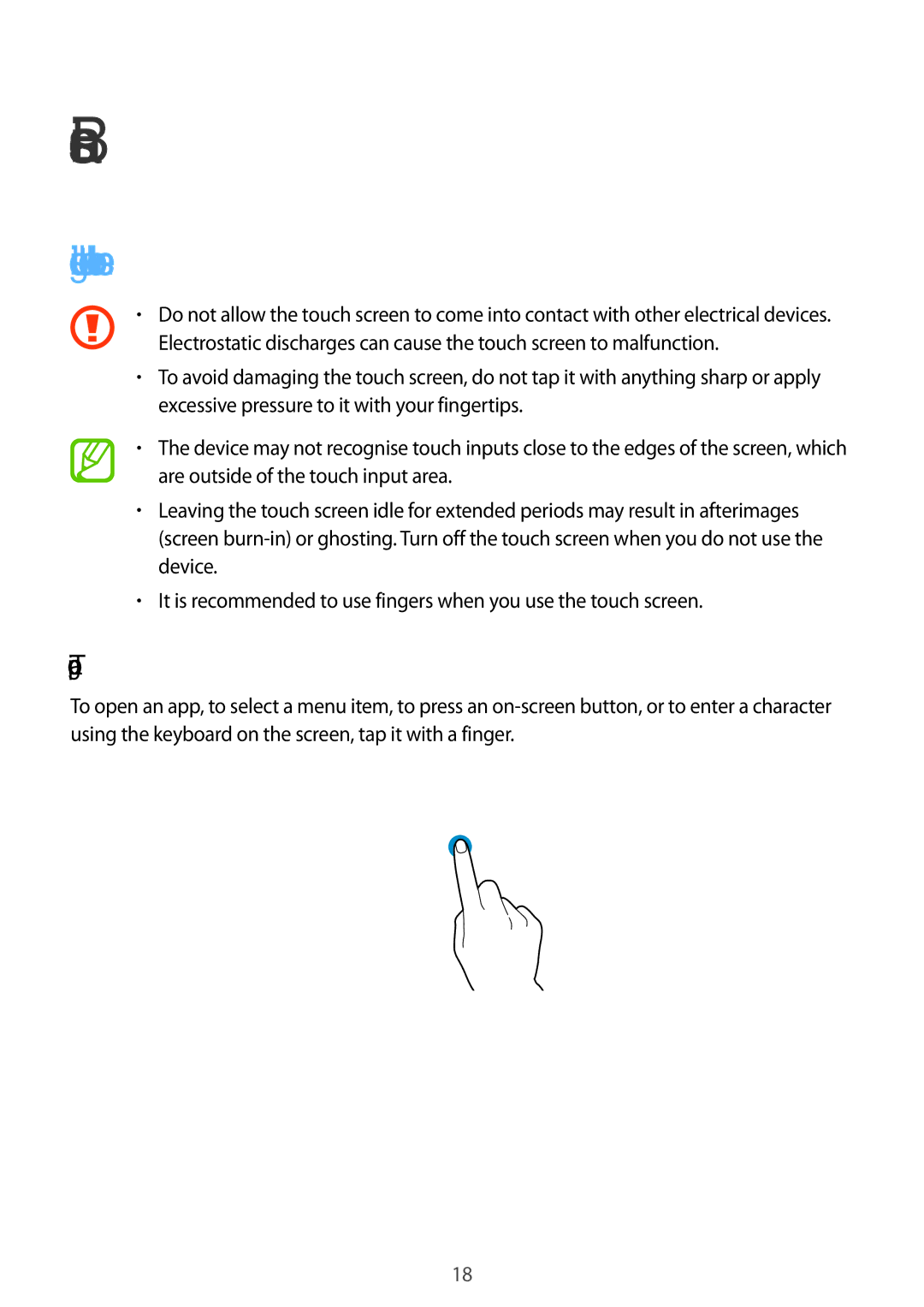 Samsung SM-G313FHAAILO, SM-G313FHAAKSA, SM-G313FRWAKSA, SM-G313FRWAXSG manual Basics, Using the touch screen, Tapping 