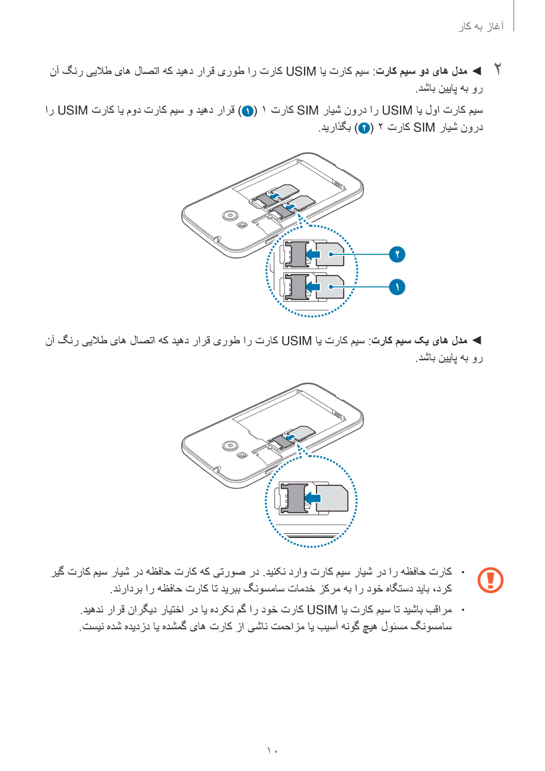 Samsung SM-G313HRWHEGY, SM-G313HHAHEGY, SM-G313HRWAKSA, SM-G313HRWBTUN, SM-G313HRWHBTC, SM-G313HRWHCAC manual آغاز به کار 