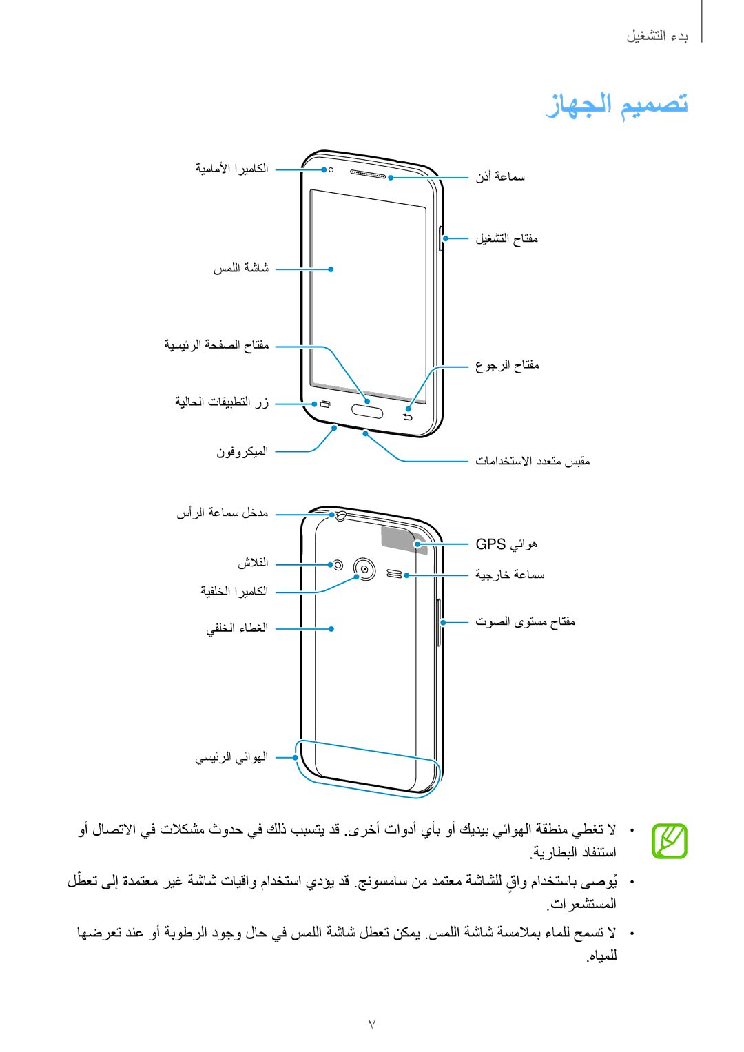 Samsung SM-G313HHAHMID, SM-G313HHAHEGY, SM-G313HRWBTUN, SM-G313HRWHBTC, SM-G313HRWHCAC, SM-G313HHAHKSA manual زاهجلا ميمصت 