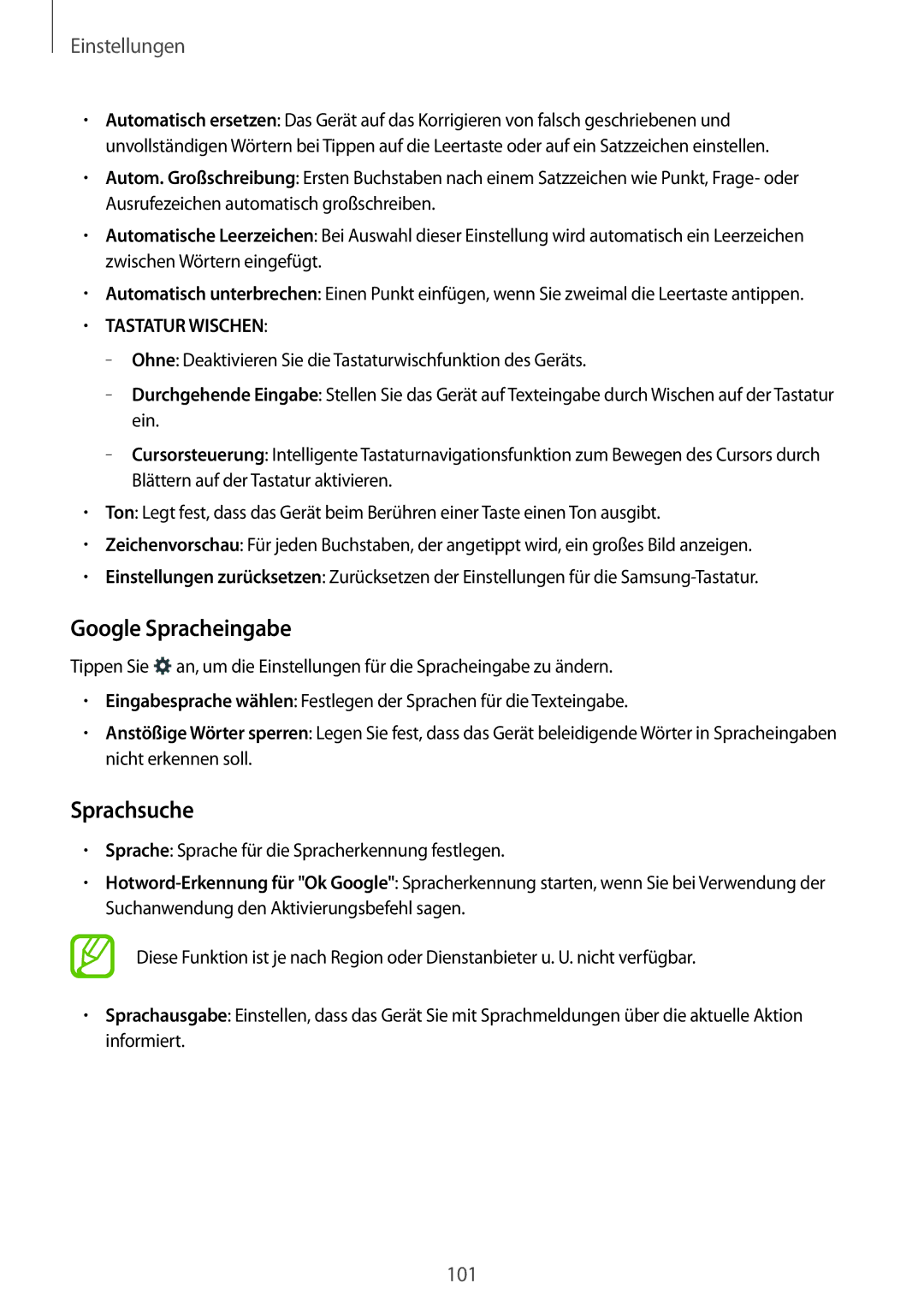 Samsung SM-G313HRWNSEB, SM-G313HRWNDBT, SM-G313HHANDBT, SM-G313HHANSEB manual Google Spracheingabe, Sprachsuche 