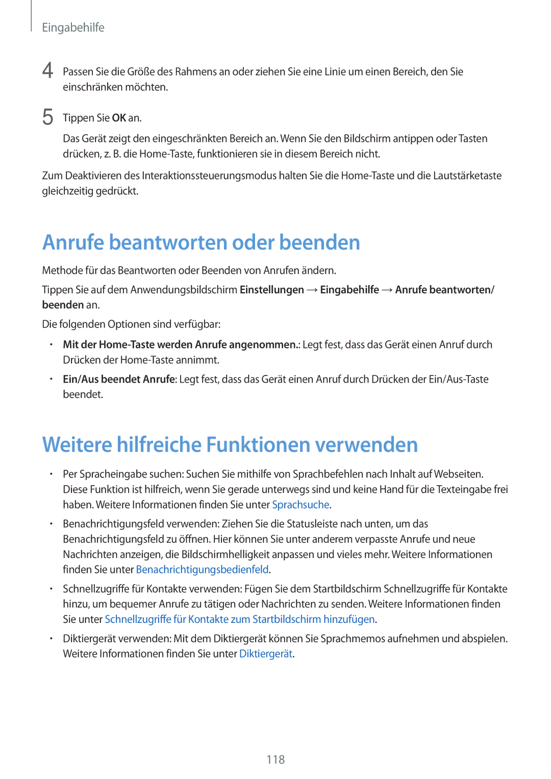 Samsung SM-G313HHANDBT, SM-G313HRWNDBT manual Anrufe beantworten oder beenden, Weitere hilfreiche Funktionen verwenden 