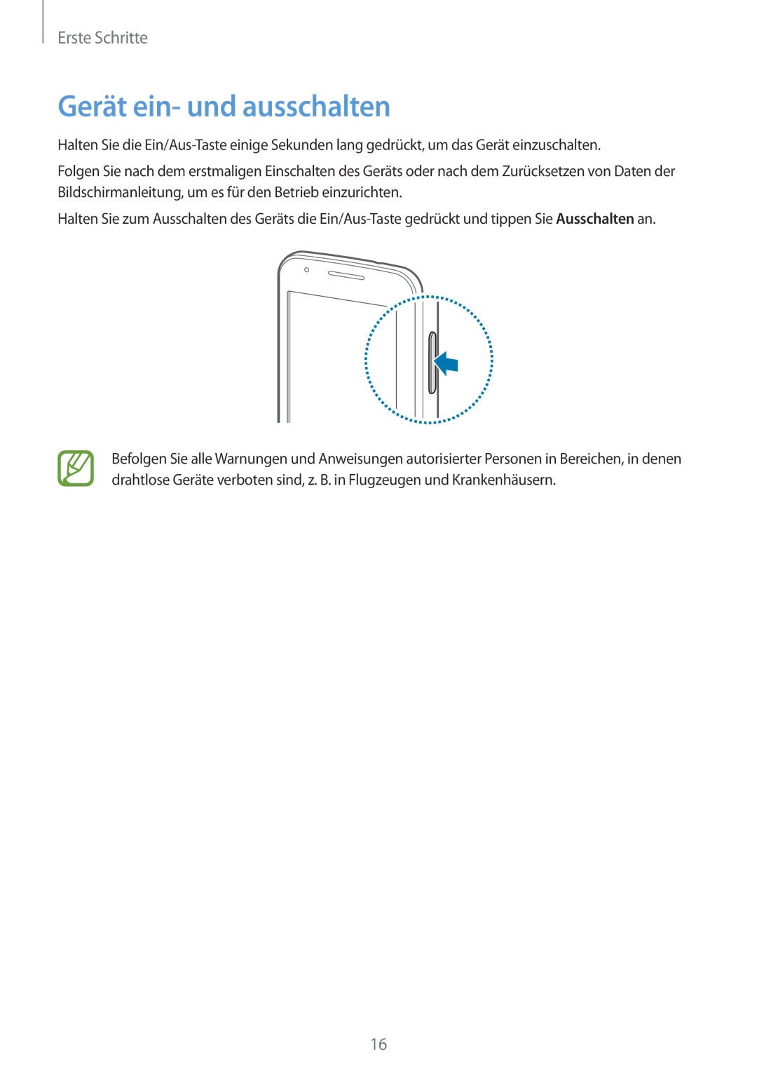 Samsung SM-G313HRWNDBT, SM-G313HRWNSEB, SM-G313HHANDBT, SM-G313HHANSEB manual Gerät ein- und ausschalten 