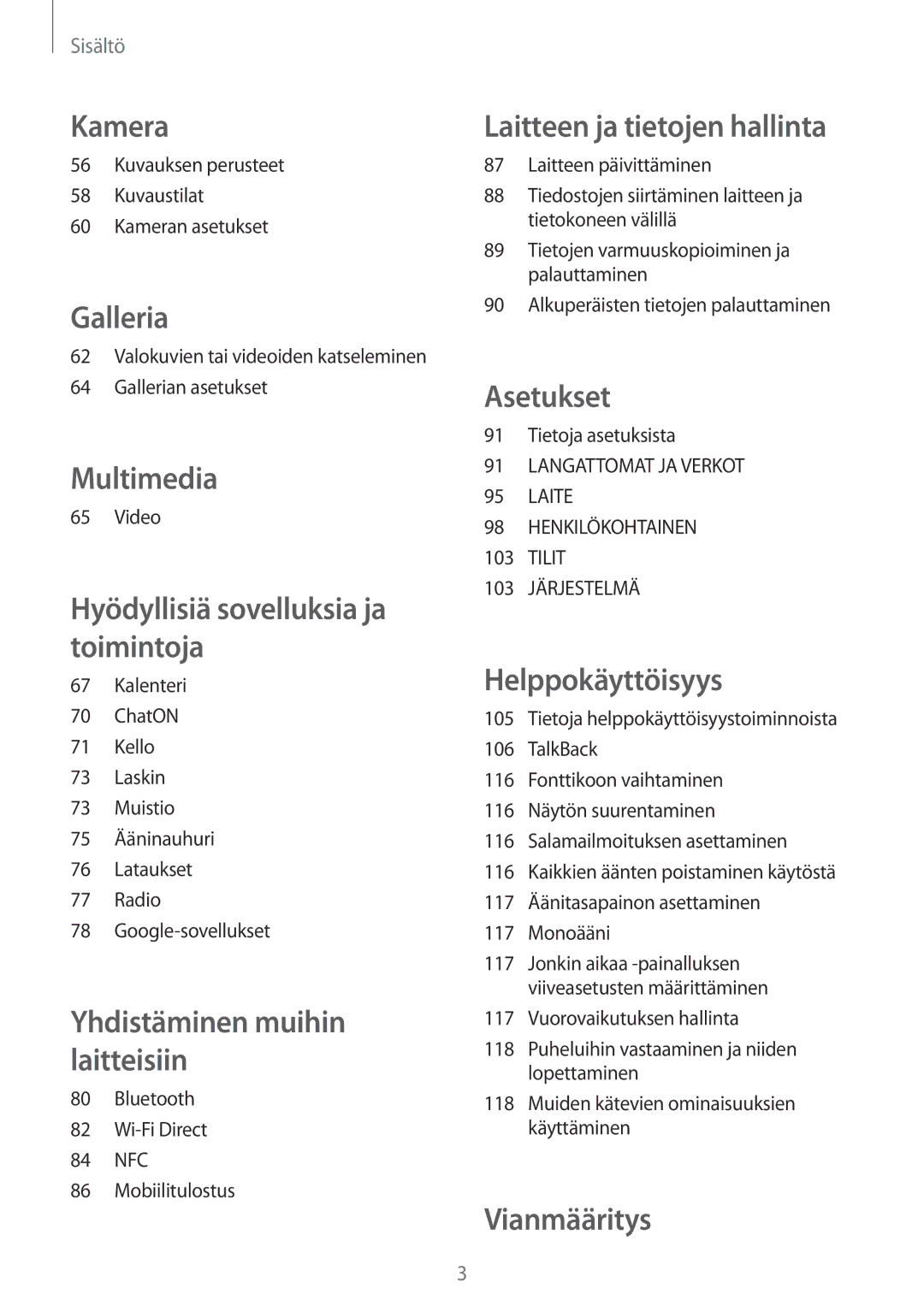 Samsung SM-G313HHANTEN, SM-G313HRWNTEN, SM-G313HRWNNEE, SM-G313HHANNEE manual Kamera 