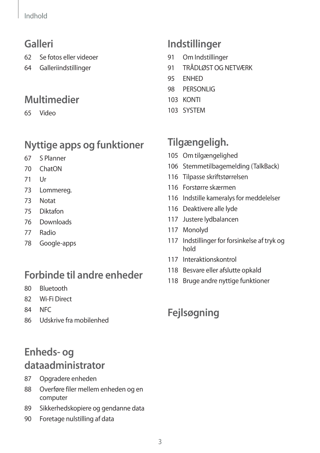 Samsung SM-G313HHANTEN, SM-G313HRWNTEN, SM-G313HRWNNEE, SM-G313HHANNEE manual Galleri 