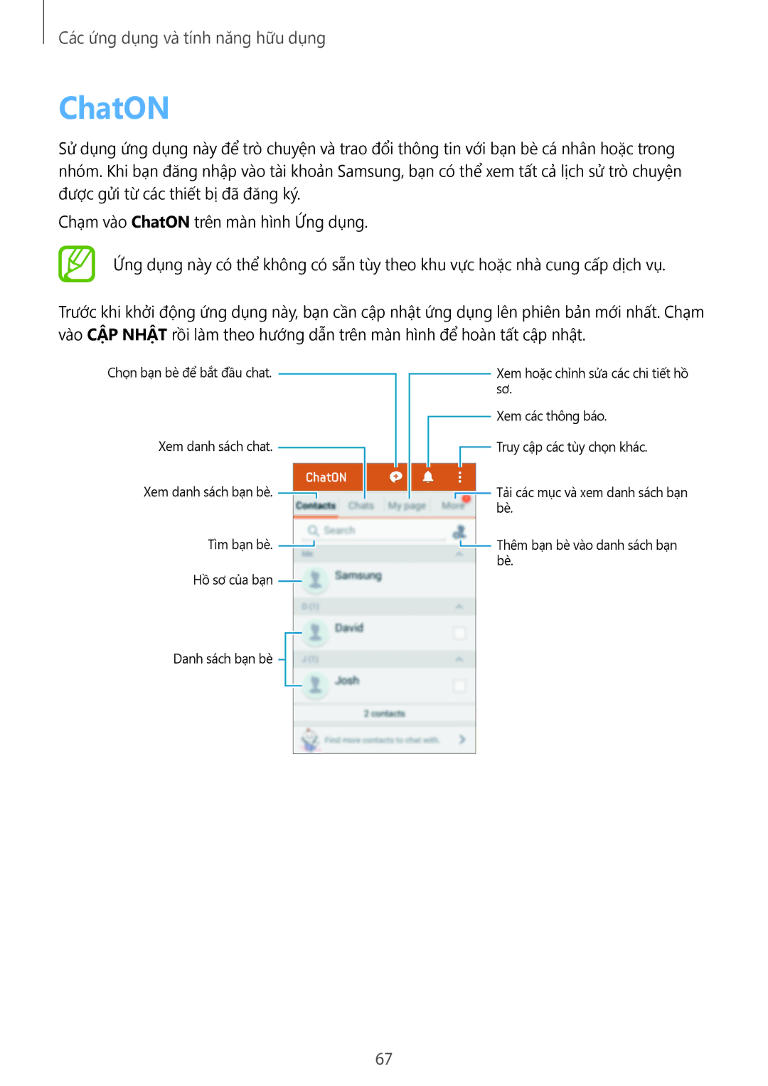 Samsung SM-G313HRWZXXV, SM-G313HZKZXXV manual ChatON 