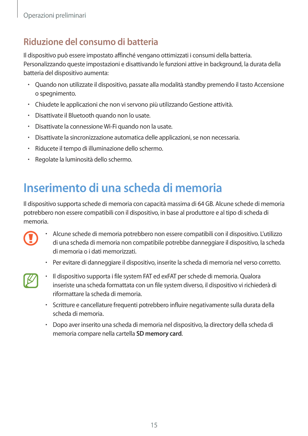 Samsung SM-G3500ZKAHUI, SM-G3500ZWATPL manual Inserimento di una scheda di memoria, Riduzione del consumo di batteria 