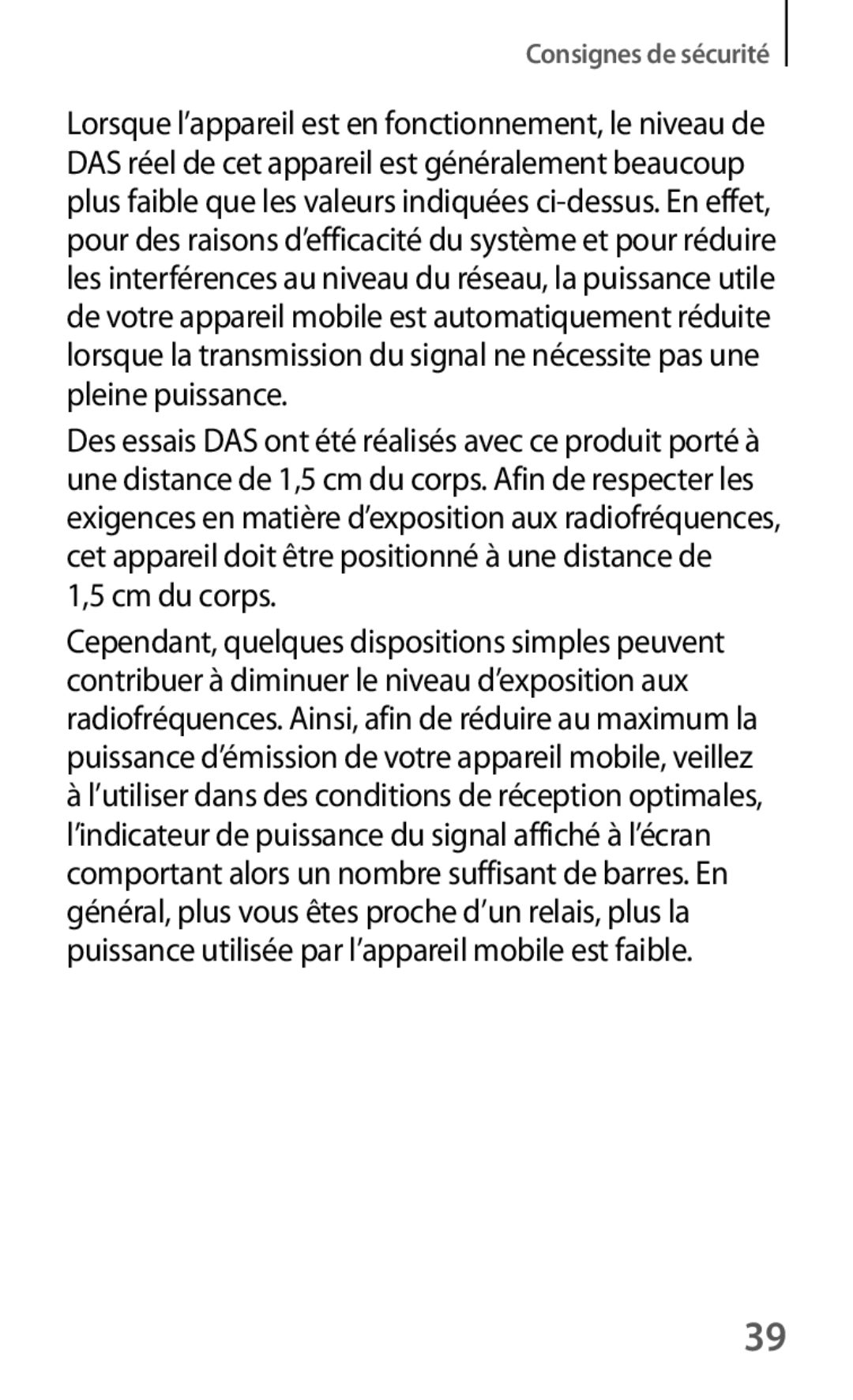 Samsung SM-G3500ZIAXEF, SM-G3500ZWAVGF, SM-G3500ZWANRJ, SM-G3500ZKAVGF, SM-G3500ZKANRJ, SM-G3500ZKAFTM Consignes de sécurité 