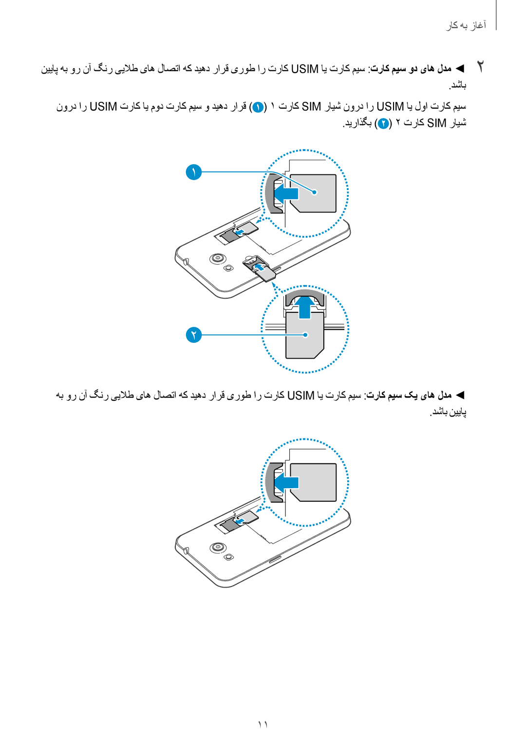 Samsung SM-G355HZWDKSA, SM-G355HZKDKSA manual آغاز به کار 