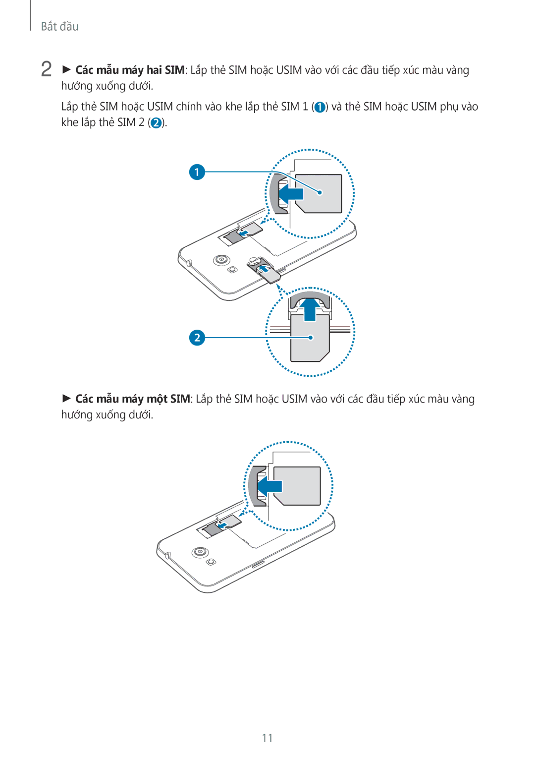 Samsung SM-G355HZKDXXV, SM-G355HZWDXXV manual Bắt đầu 