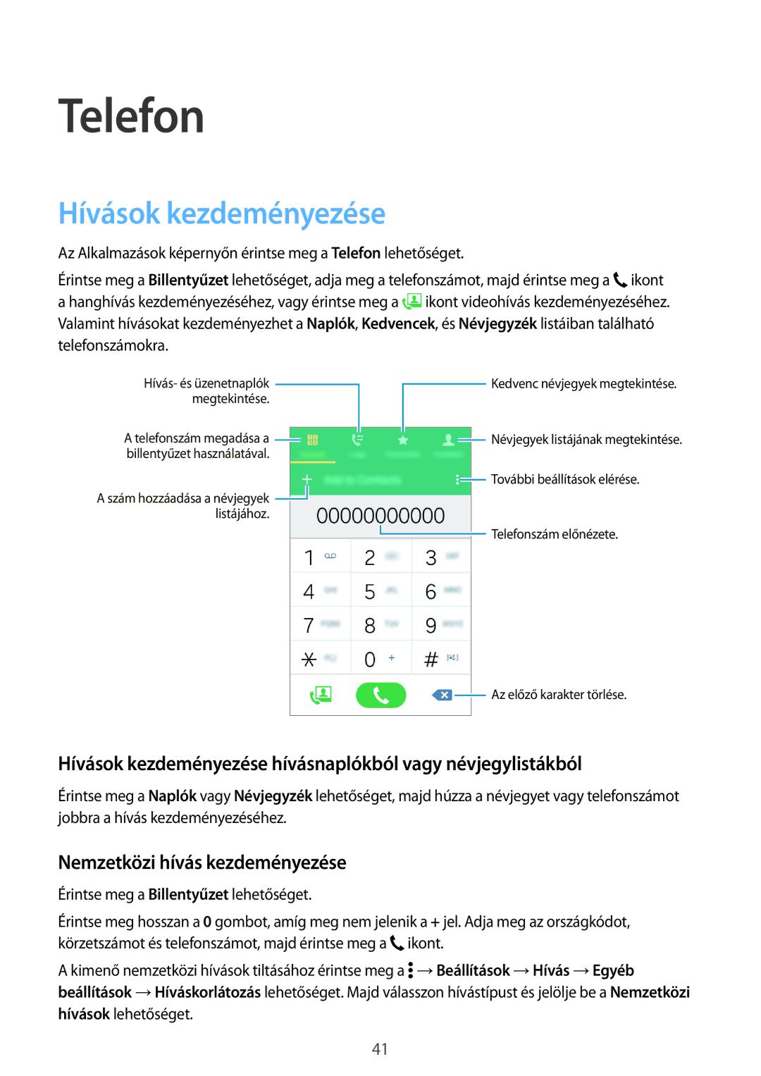 Samsung SM2G360FZWAXEH, SM-G360FZSAPRT manual Telefon, Hívások kezdeményezése hívásnaplókból vagy névjegylistákból 