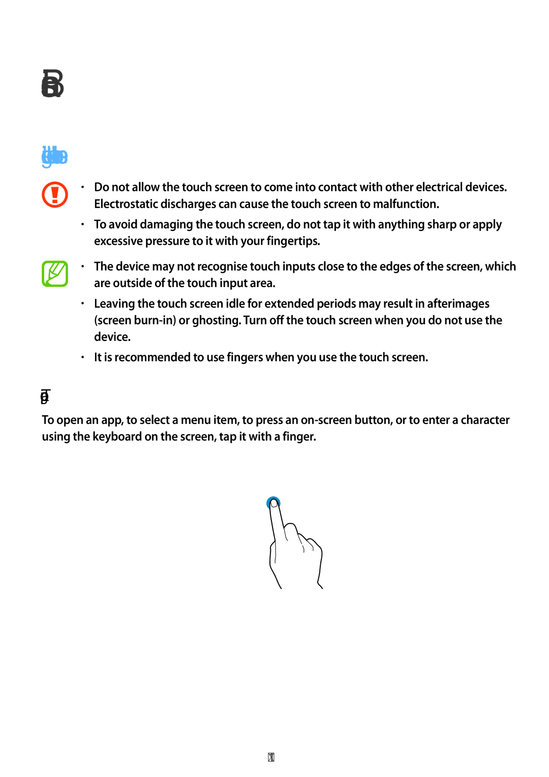 Samsung SM-G360FHAAOMN, SM-G360FZSAXEF, SM-G360FHAASFR, SM-G360FHAAVGF manual Basics, Using the touch screen, Tapping 