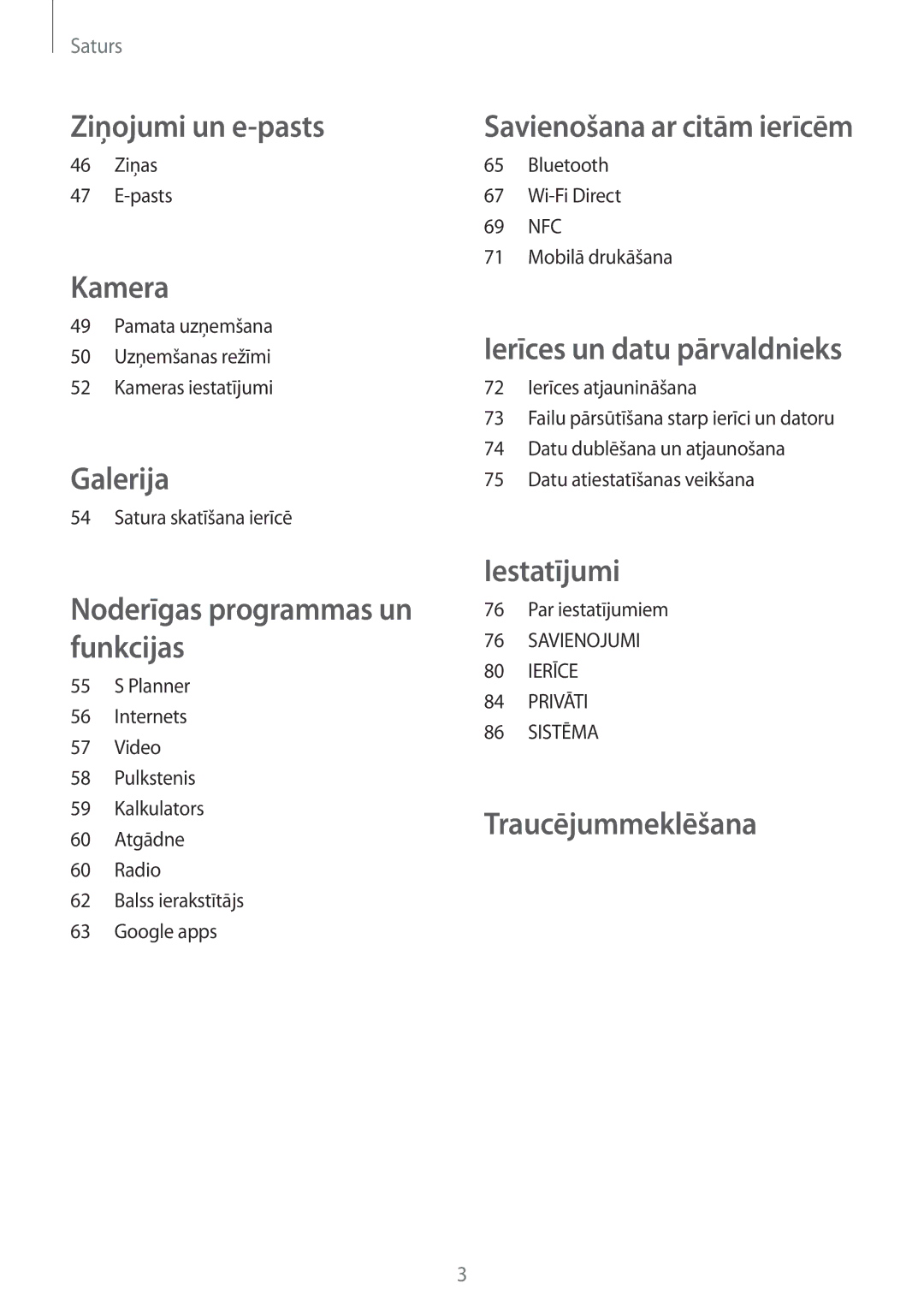 Samsung SM-G360FZWASEB, SM-G360FZSASEB, SM-G360FHAASEB manual Ziņojumi un e-pasts 