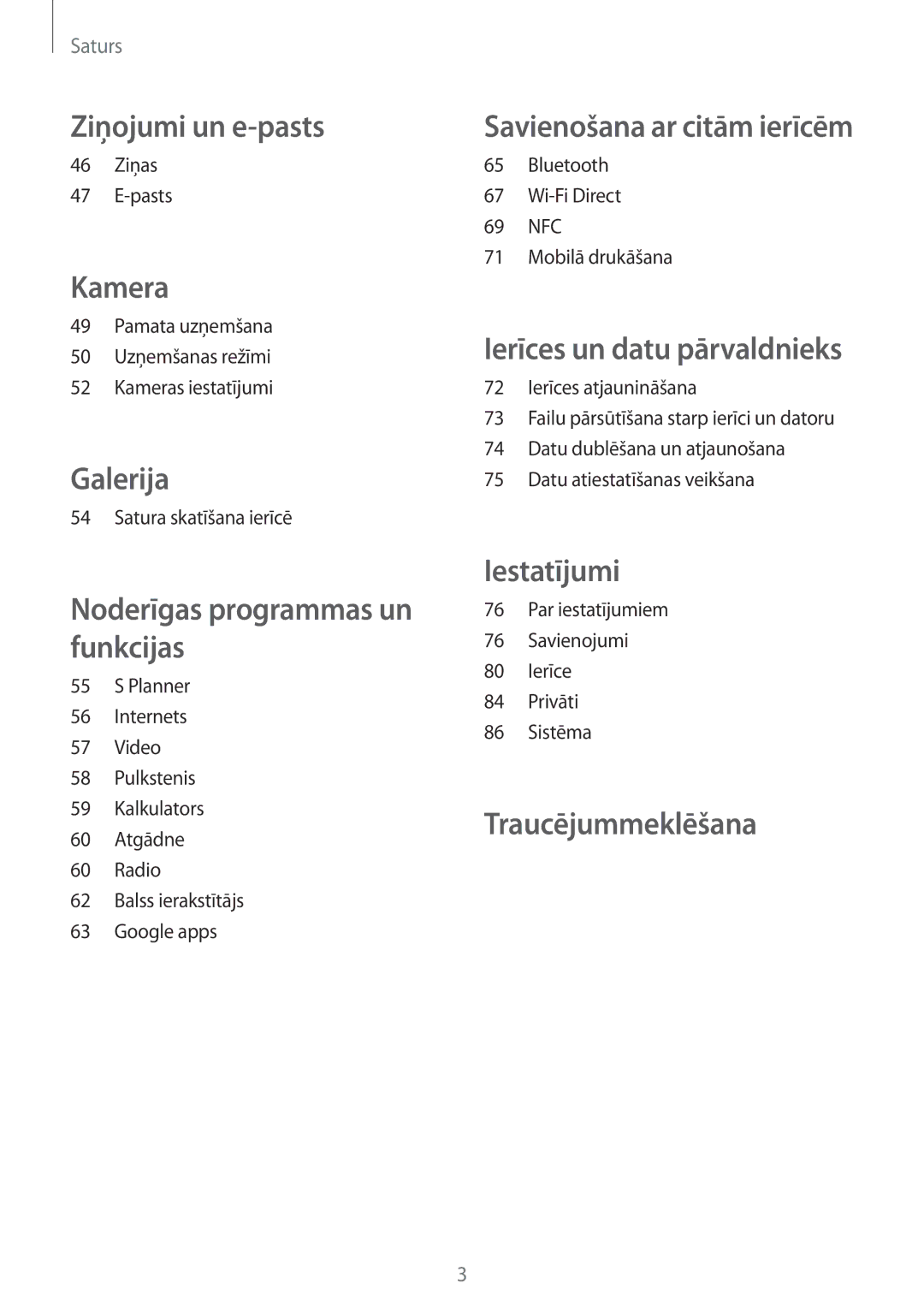 Samsung SM-G360FZWASEB, SM-G360FZSASEB, SM-G360FHAASEB manual Ziņojumi un e-pasts 