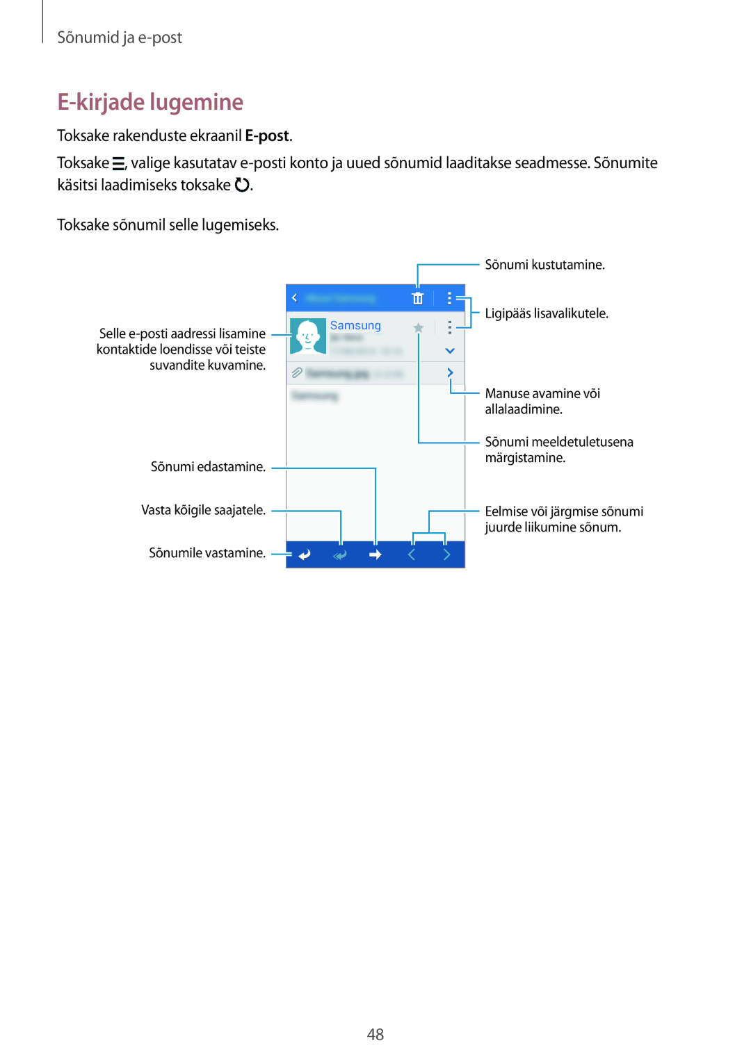 Samsung SM-G360FZWASEB, SM-G360FZSASEB, SM-G360FHAASEB manual Kirjade lugemine 