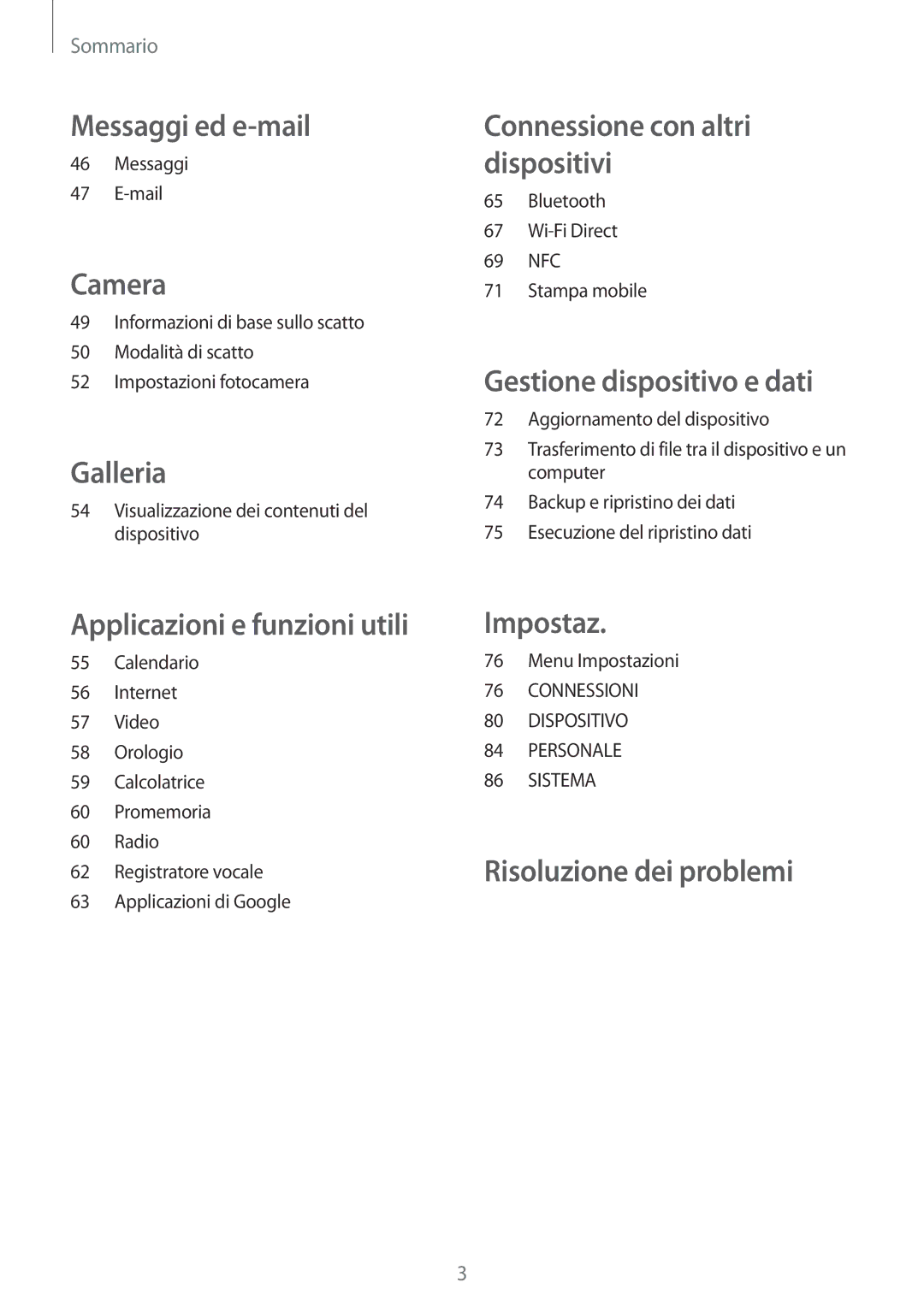 Samsung SM-G360FHAAWIN, SM-G360FZWAWIN, SM-G360FHAATIM, SM-G360FZSAAUT, SM-G360FZWATIM, SM-G360FZWAPRT manual Messaggi ed e-mail 