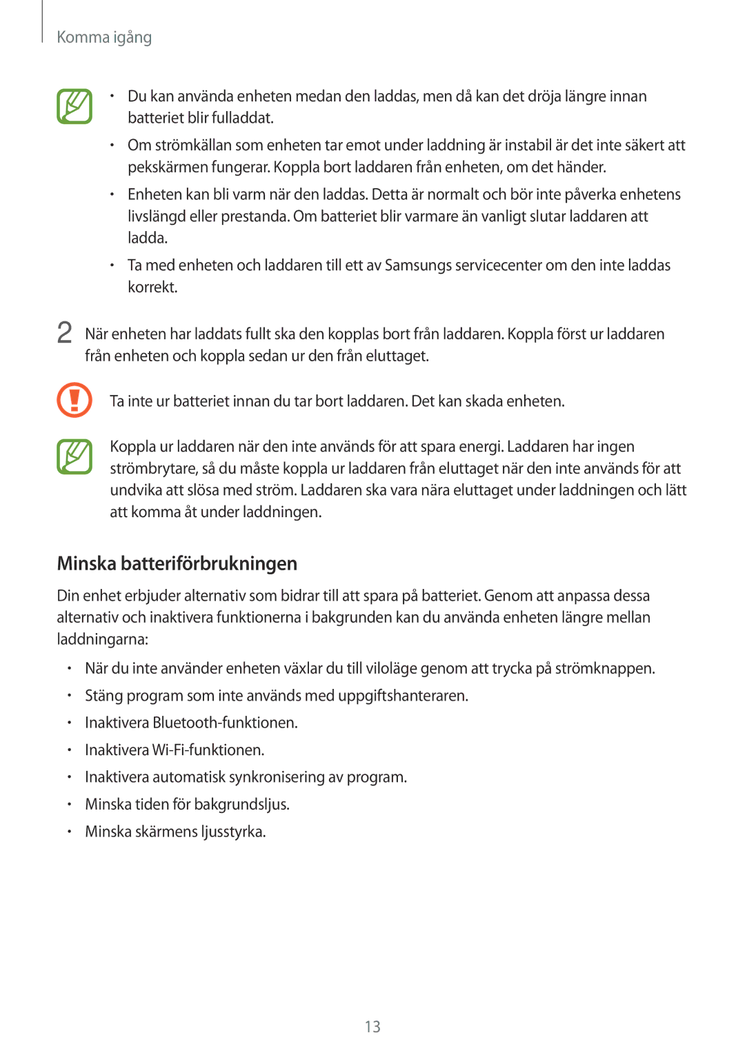 Samsung SM-G361FZWANEE, SM-G361FHAANEE manual Minska batteriförbrukningen 