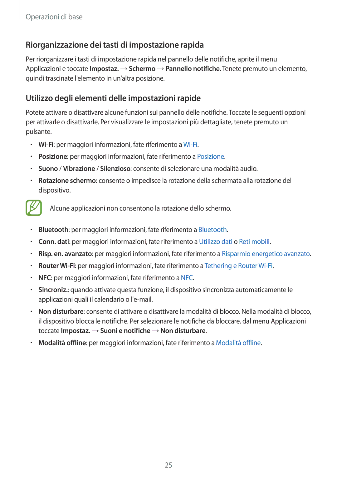 Samsung SM-G361FZSAOMN, SM-G361FZWAITV, SM-G361FHAAEUR, SM-G361FZWAPLS Riorganizzazione dei tasti di impostazione rapida 