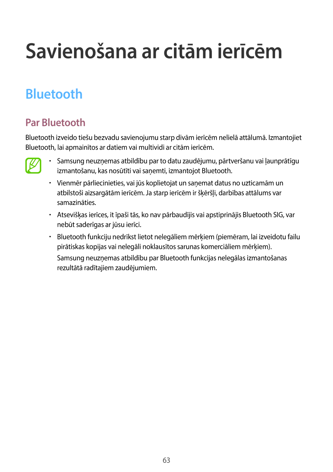 Samsung SM-G361FZWASEB, SM-G361FHAASEB, SM-G361FZSASEB manual Par Bluetooth 