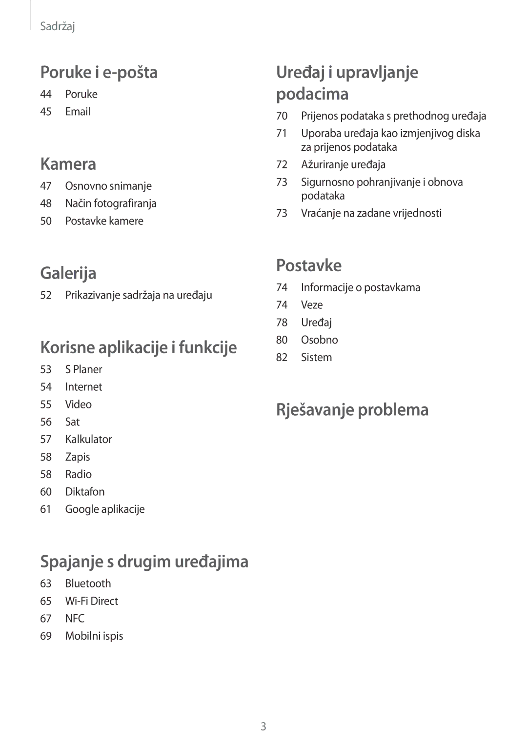 Samsung SM-G361FZWASEE manual Poruke i e-pošta 