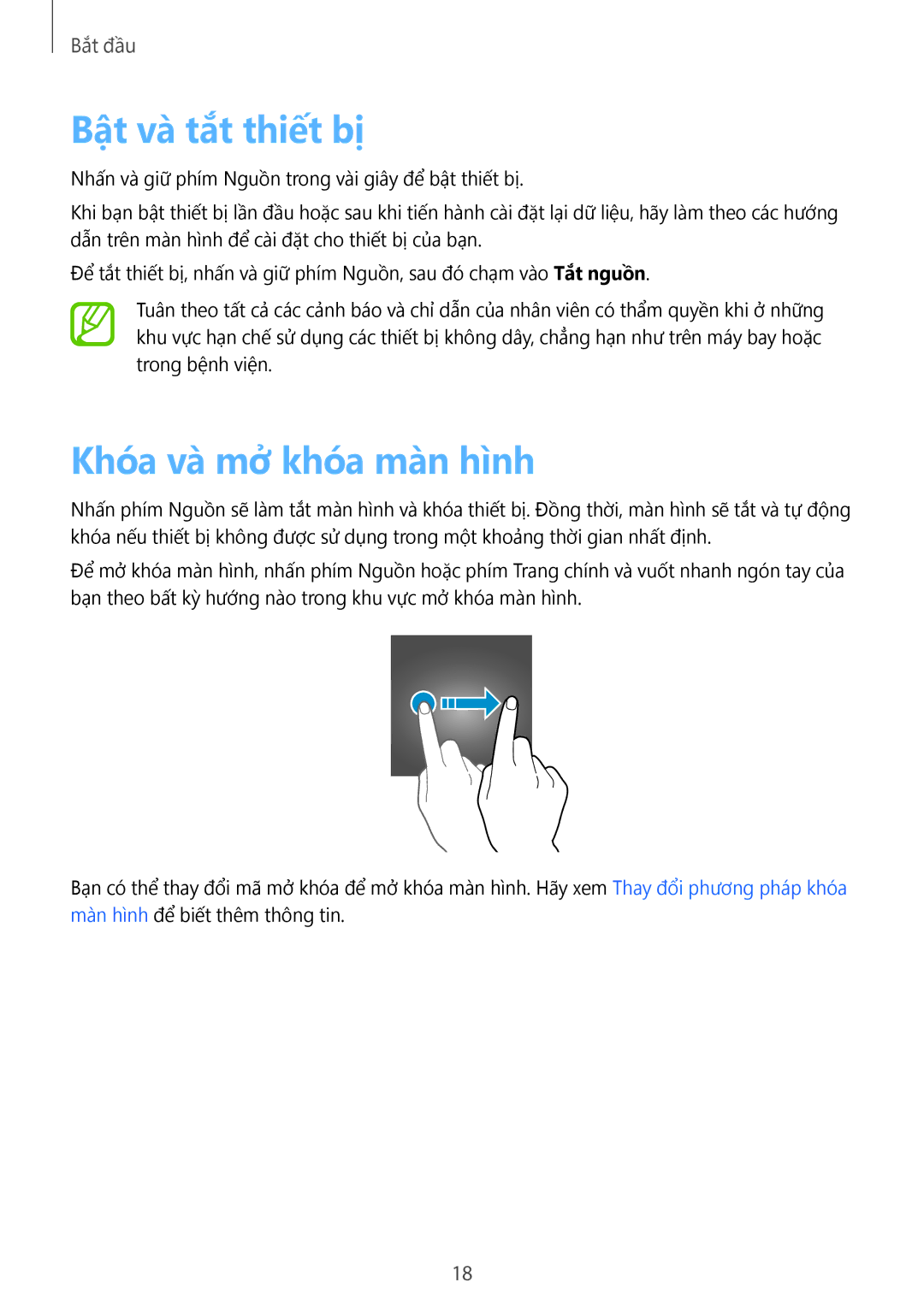 Samsung SM-G361HZSDXXV manual Bật và tắt thiết bị, Khóa và mở khóa màn hình 