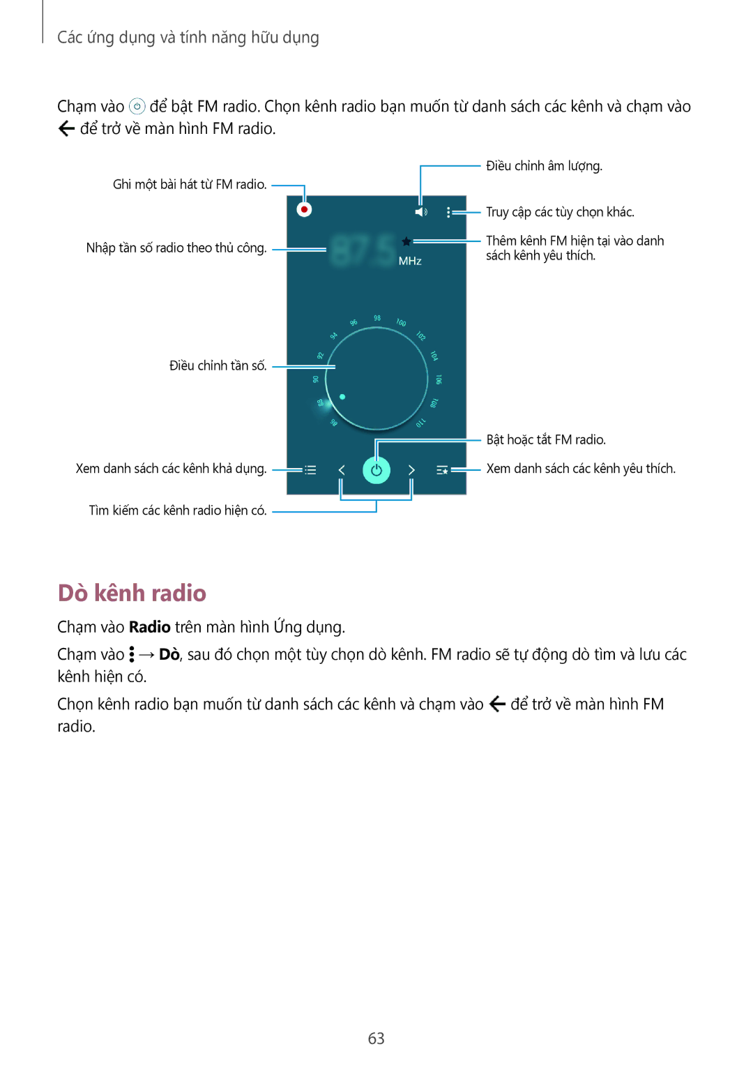 Samsung SM-G361HZSDXXV manual Dò kênh radio 