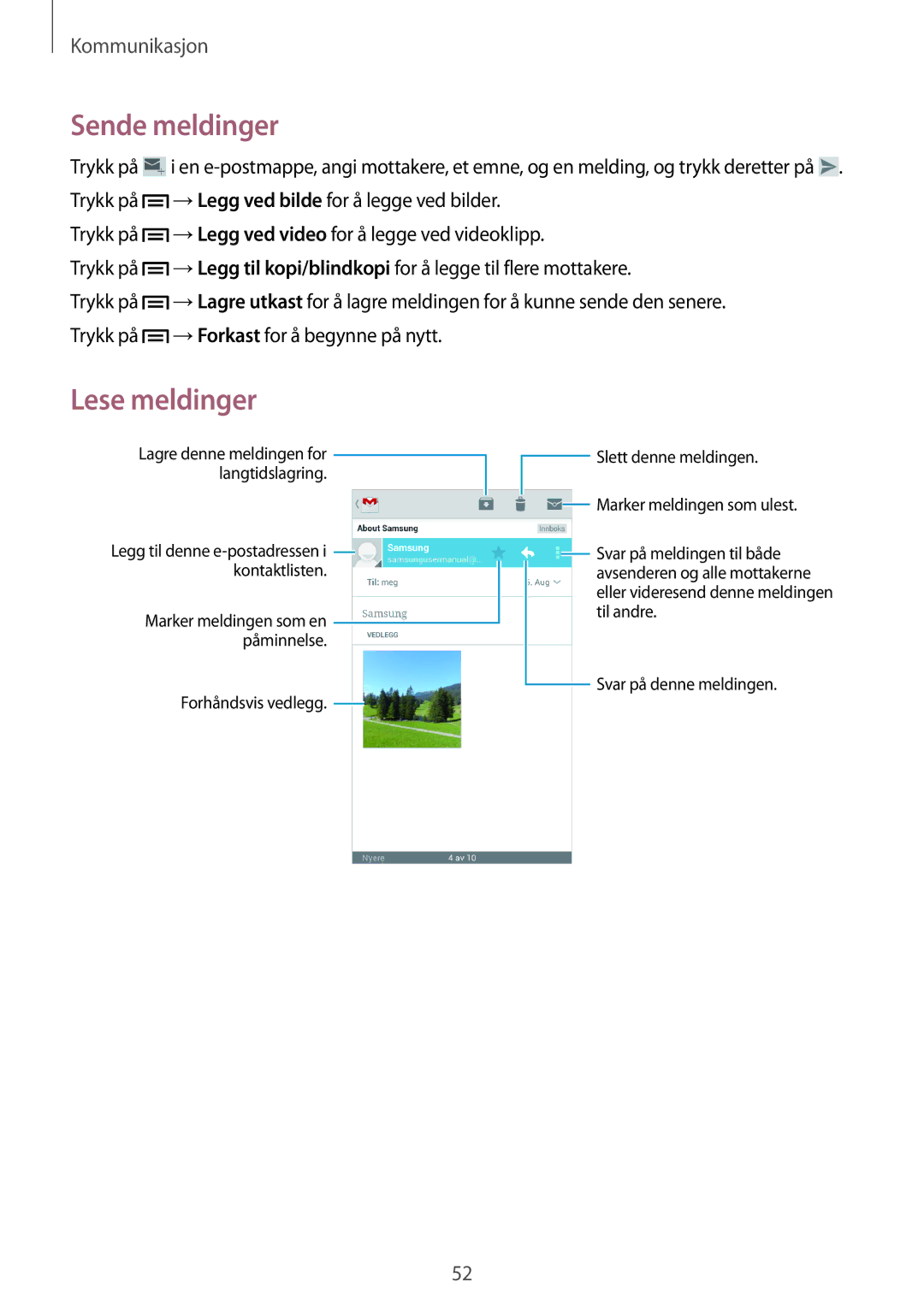 Samsung SM-G3815ZBANEE, SM-G3815RWANEE, SM-G3815HKANEE manual Marker meldingen som en påminnelse 