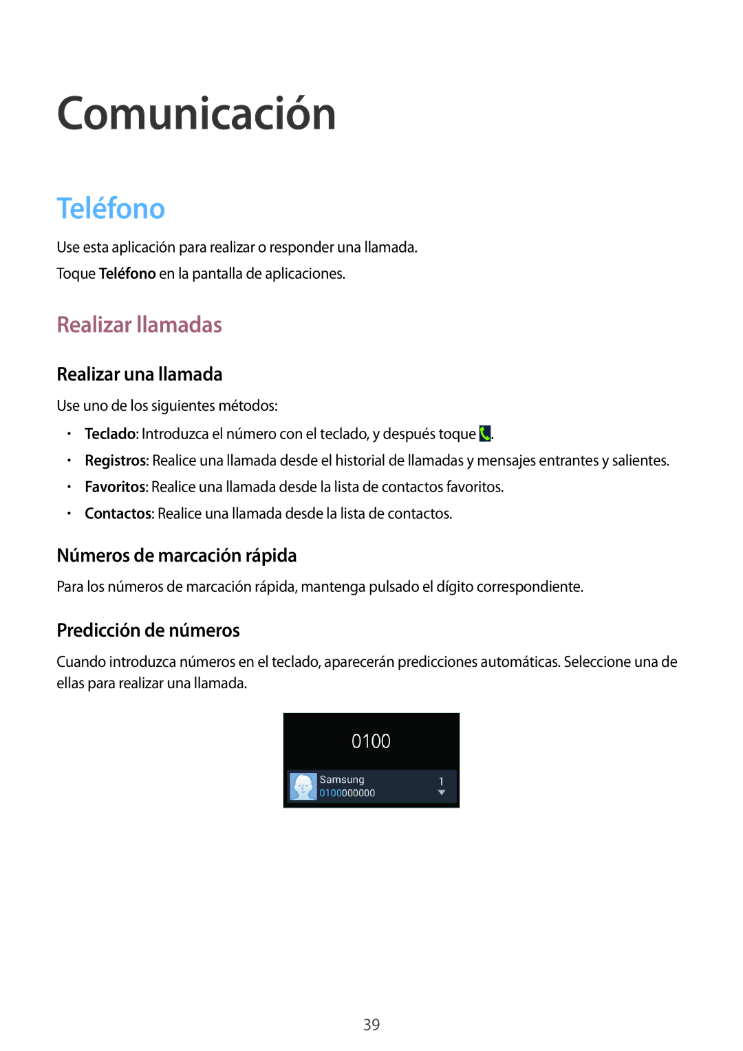 Samsung SM-G3815ZBAATL, SM-G3815RWAOMN, SM-G3815ZBAPHE, SM-G3815RWAATL manual Comunicación, Teléfono, Realizar llamadas 