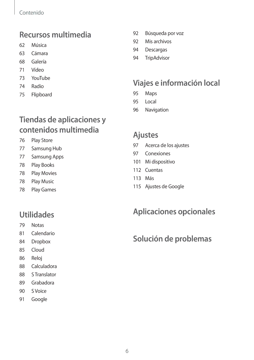 Samsung SM-G3815ZBAPHE, SM-G3815RWAOMN, SM-G3815RWAATL, SM-G3815RWAPHE, SM-G3815ZBAATL manual Viajes e información local 