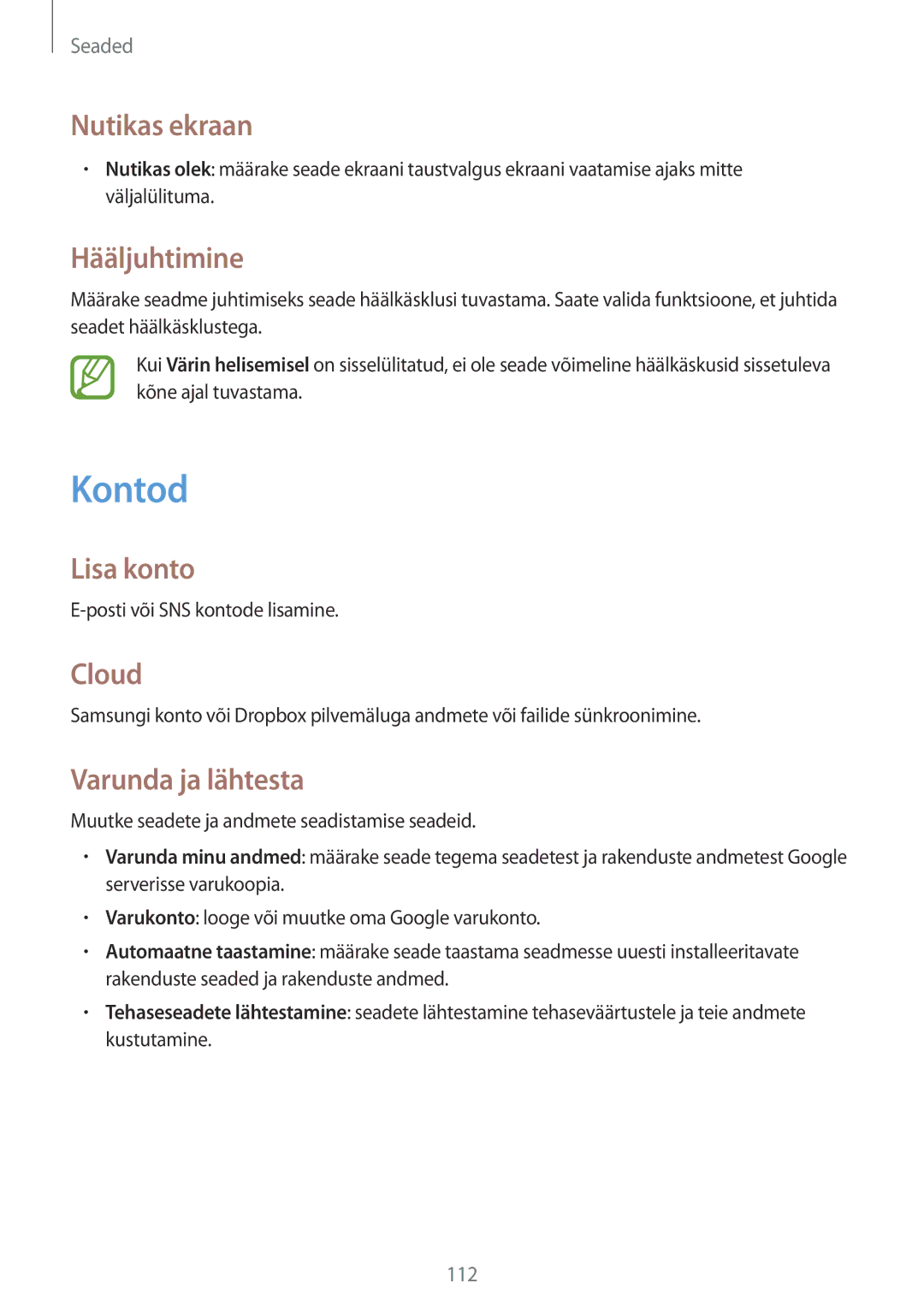 Samsung SM-G3815RWASEB, SM-G3815ZBASEB manual Kontod 