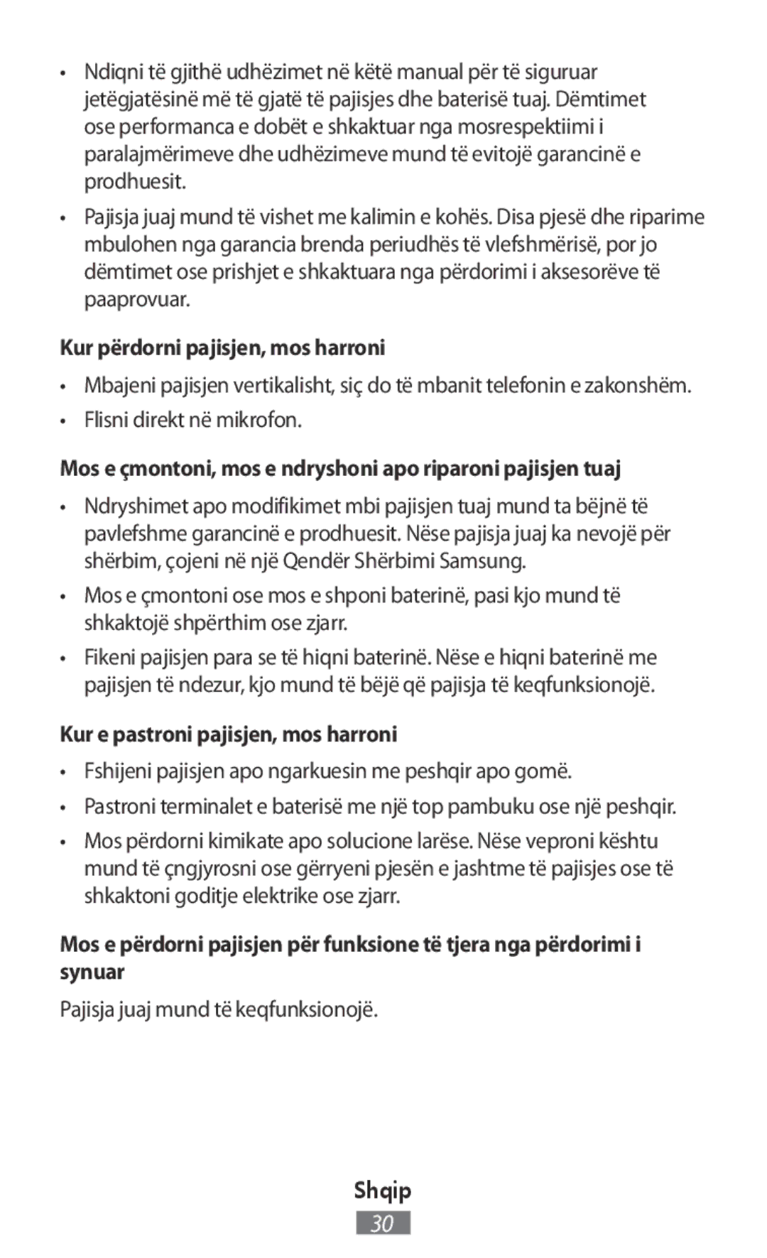 Samsung GT-I9506ZKAVD2 Kur përdorni pajisjen, mos harroni, Flisni direkt në mikrofon, Kur e pastroni pajisjen, mos harroni 