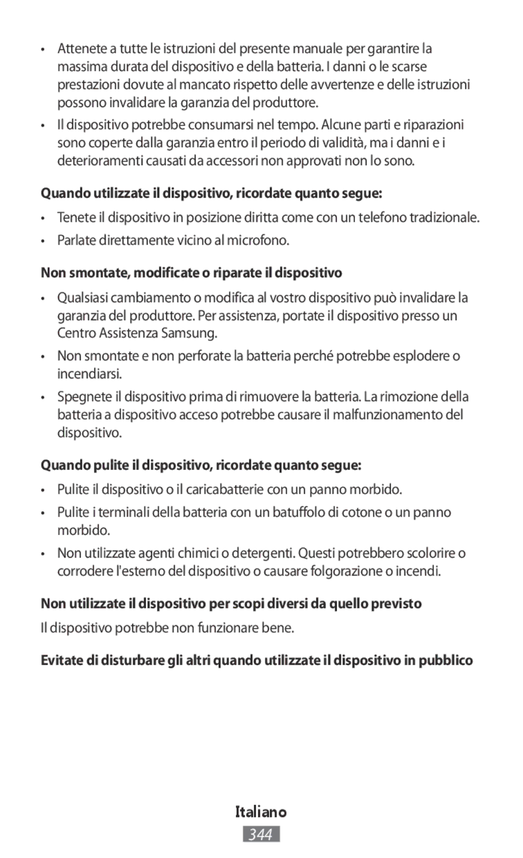 Samsung GT-I9506ZWACOS Quando utilizzate il dispositivo, ricordate quanto segue, Parlate direttamente vicino al microfono 