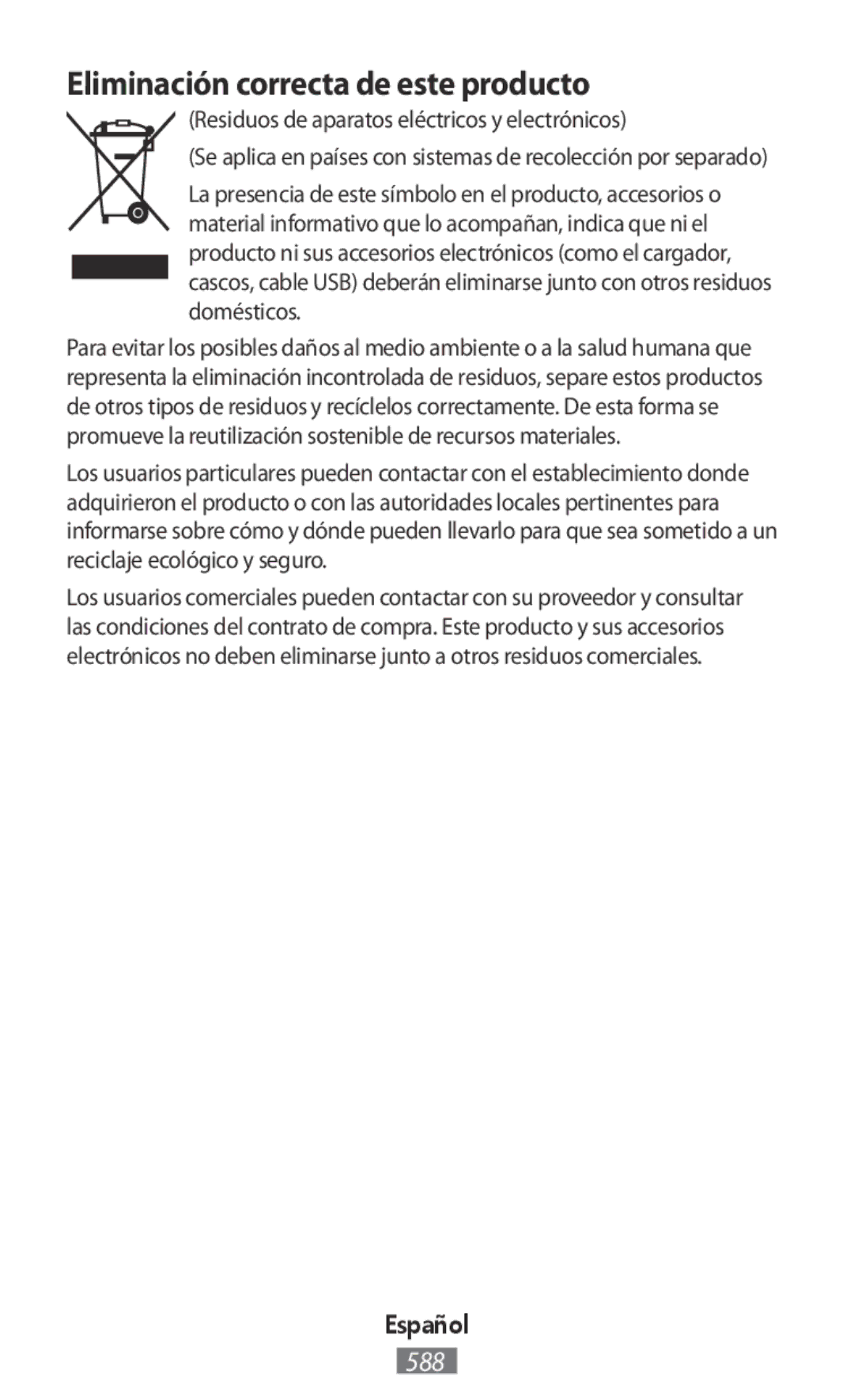 Samsung SM-N9005WDEBTU manual Eliminación correcta de este producto, Residuos de aparatos eléctricos y electrónicos 