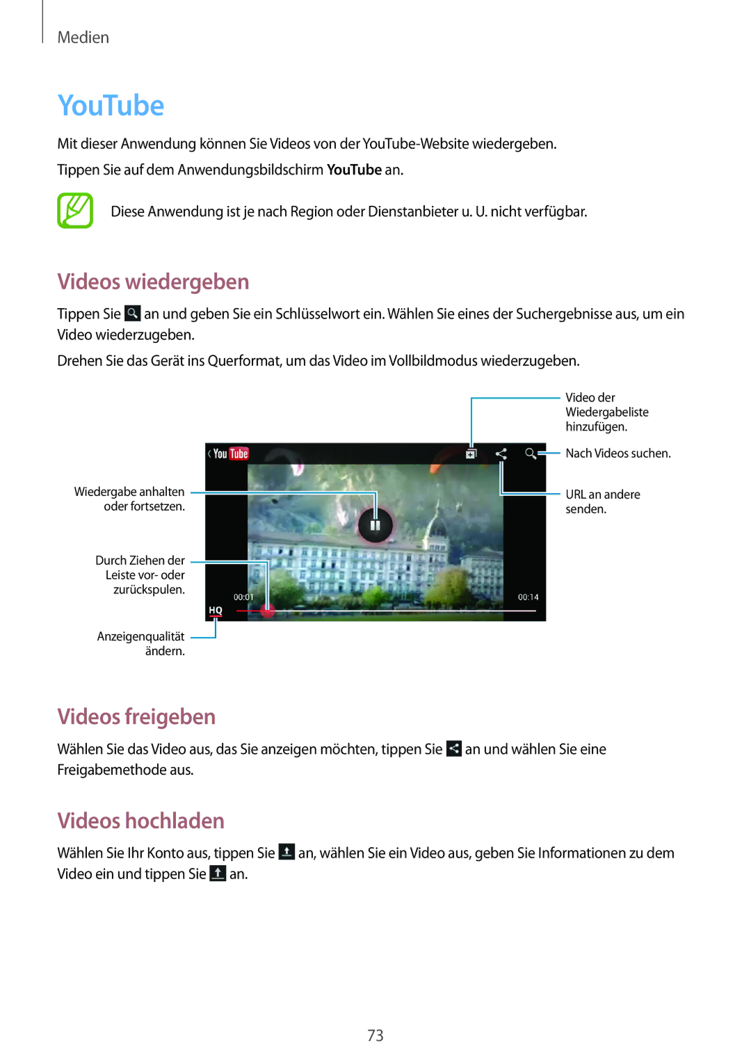 Samsung SM-G3815RWAVD2, SM-G3815RWAVGR, SM-G3815RWASEB, SM-G3815ZBASEB, SM-G3815ZBATCL manual YouTube, Videos hochladen 