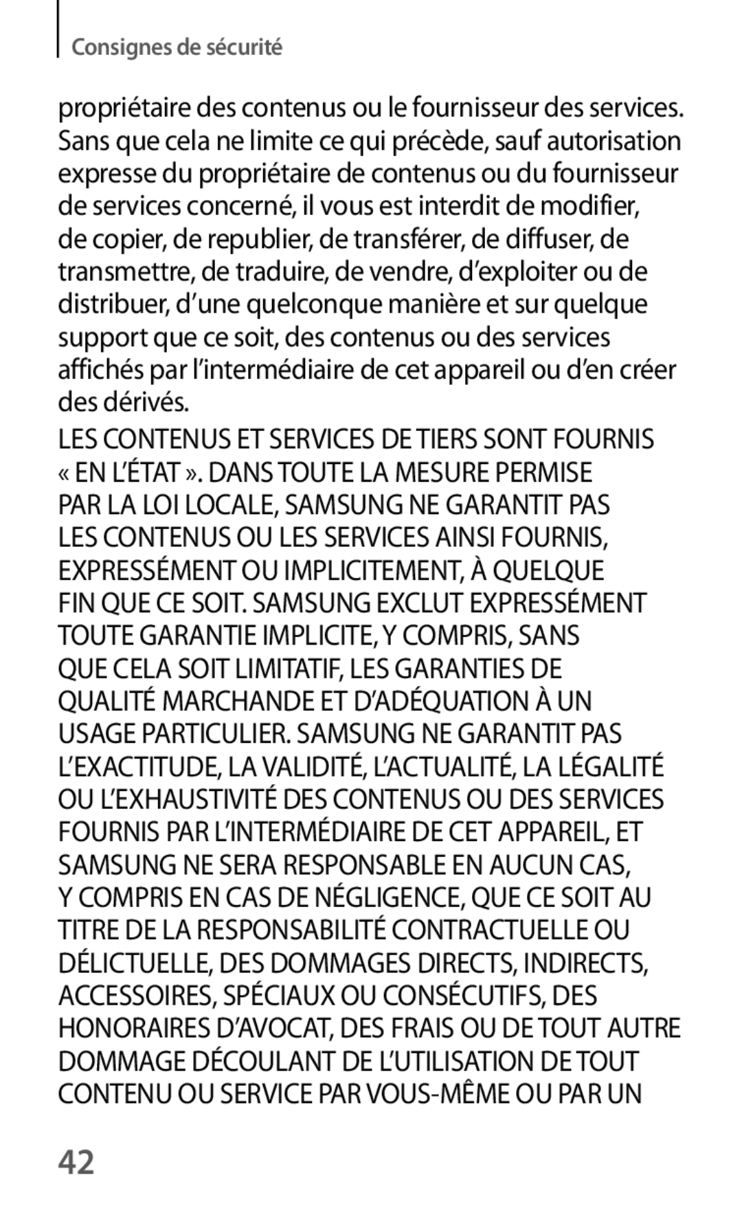 Samsung SM-G3815ZBASFR, SM-G3815RWASFR manual LES Contenus ET Services DE Tiers Sont Fournis 