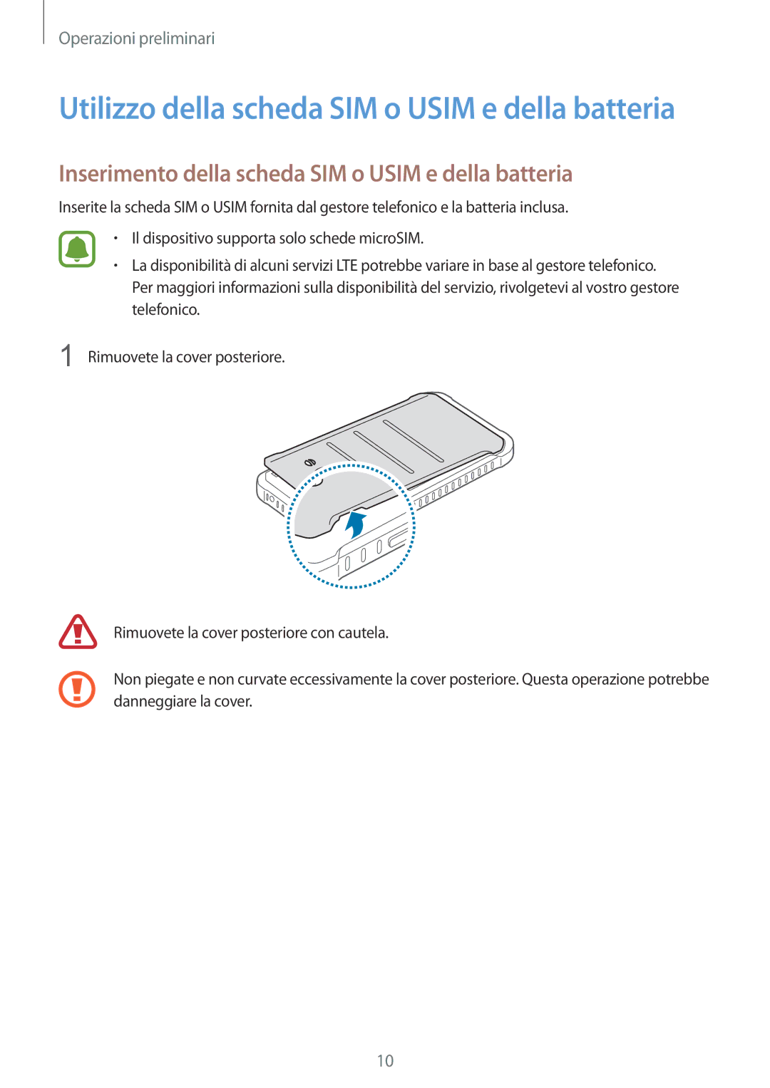 Samsung SM-G388FDSAAUT, SM-G388FDSAPLS, SM-G388FDSADPL, SM-G388FDSADBT Utilizzo della scheda SIM o Usim e della batteria 