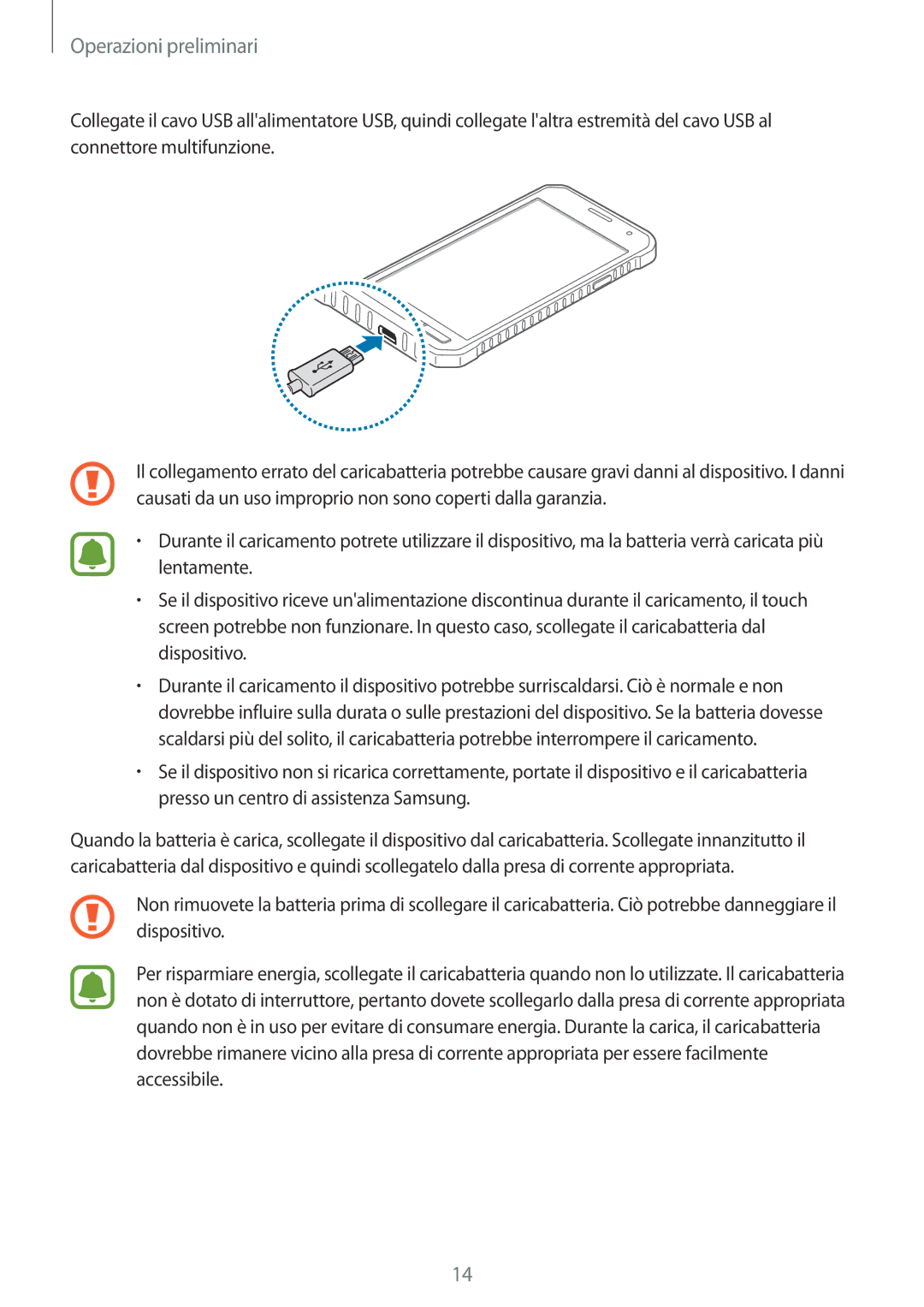 Samsung SM-G388FDSAPRT, SM-G388FDSAPLS, SM-G388FDSADPL, SM-G388FDSADBT, SM-G388FDSACOS, SM-G388FDSAXEO Operazioni preliminari 