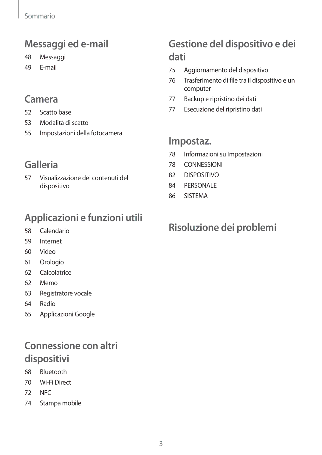 Samsung SM-G388FDSAPRT, SM-G388FDSAPLS, SM-G388FDSADPL, SM-G388FDSADBT, SM-G388FDSACOS, SM-G388FDSAXEO manual Messaggi ed e-mail 