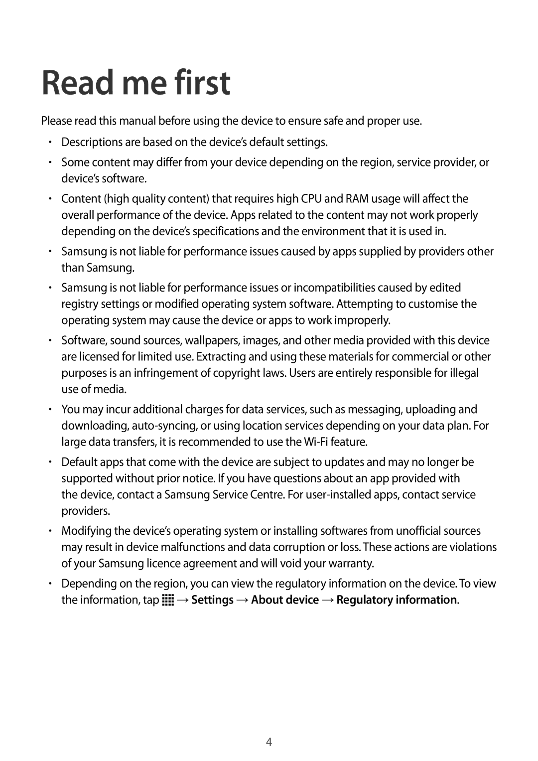 Samsung SM-G388FDSACYV, SM-G388FDSAPLS, SM-G388FDSASEB, SM-G388FDSADPL, SM-G388FDSADBT, SM-G388FDSAPRT manual Read me first 