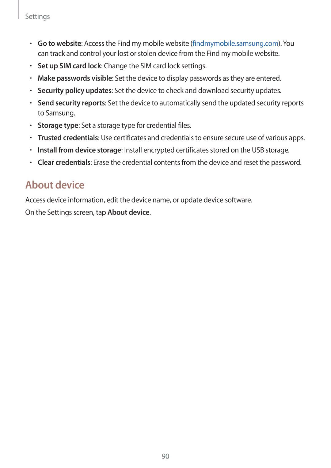 Samsung SM-G388FDSAEUR, SM-G388FDSAPLS, SM-G388FDSASEB, SM-G388FDSADPL, SM-G388FDSADBT, SM-G388FDSACYV manual About device 