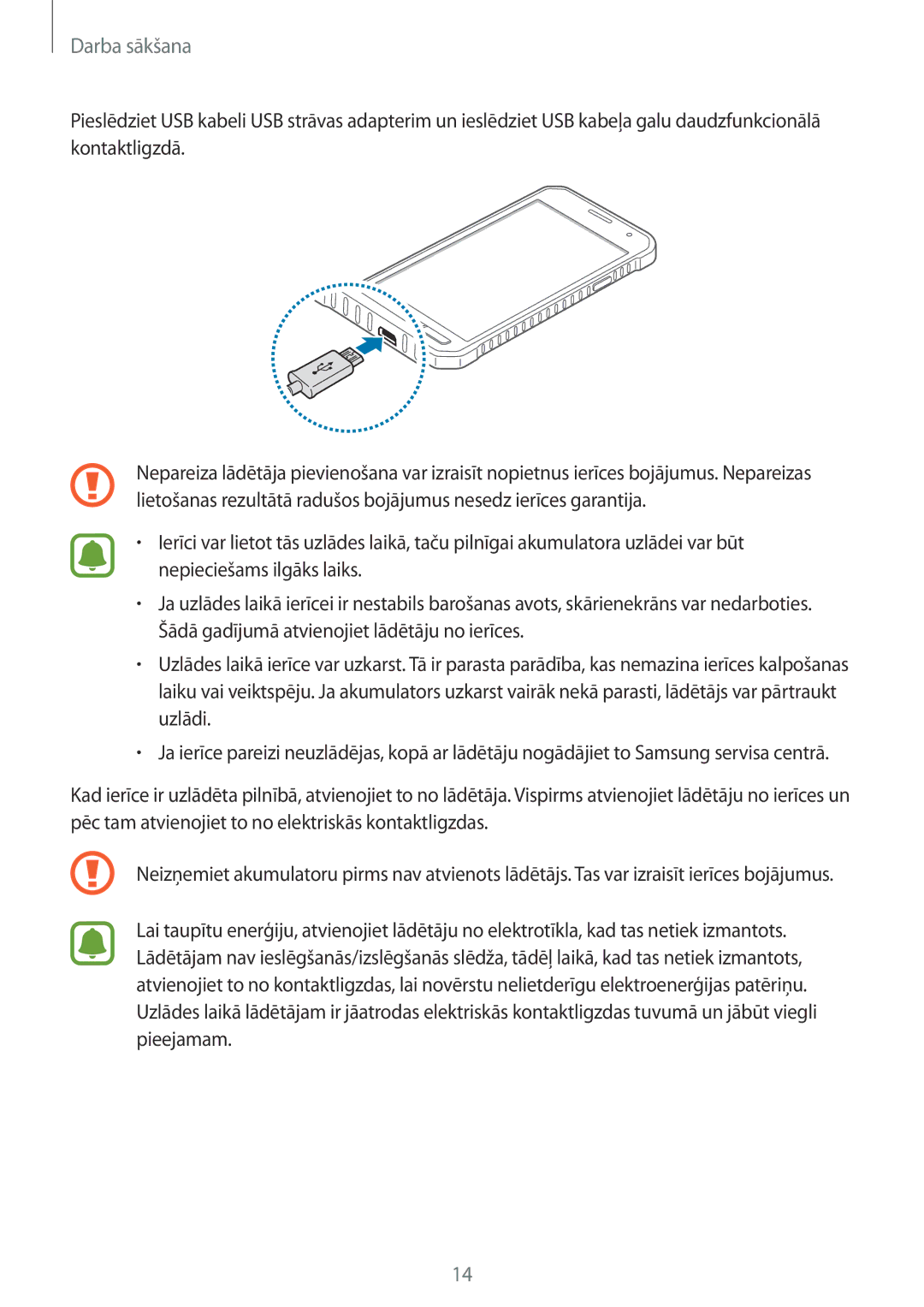 Samsung SM-G388FDSASEB manual Darba sākšana 