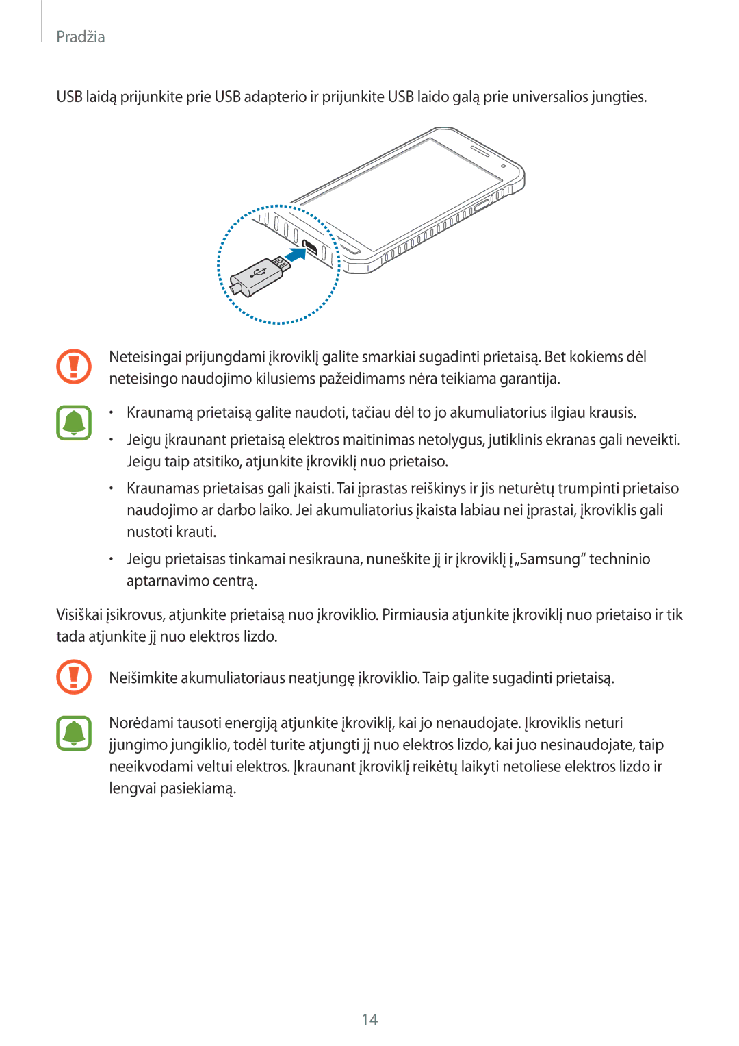 Samsung SM-G388FDSASEB manual Pradžia 