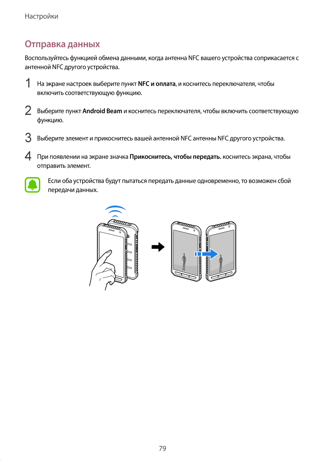 Samsung SM-G389FDSASER, SM-G389FDSASEB manual Отправка данных 