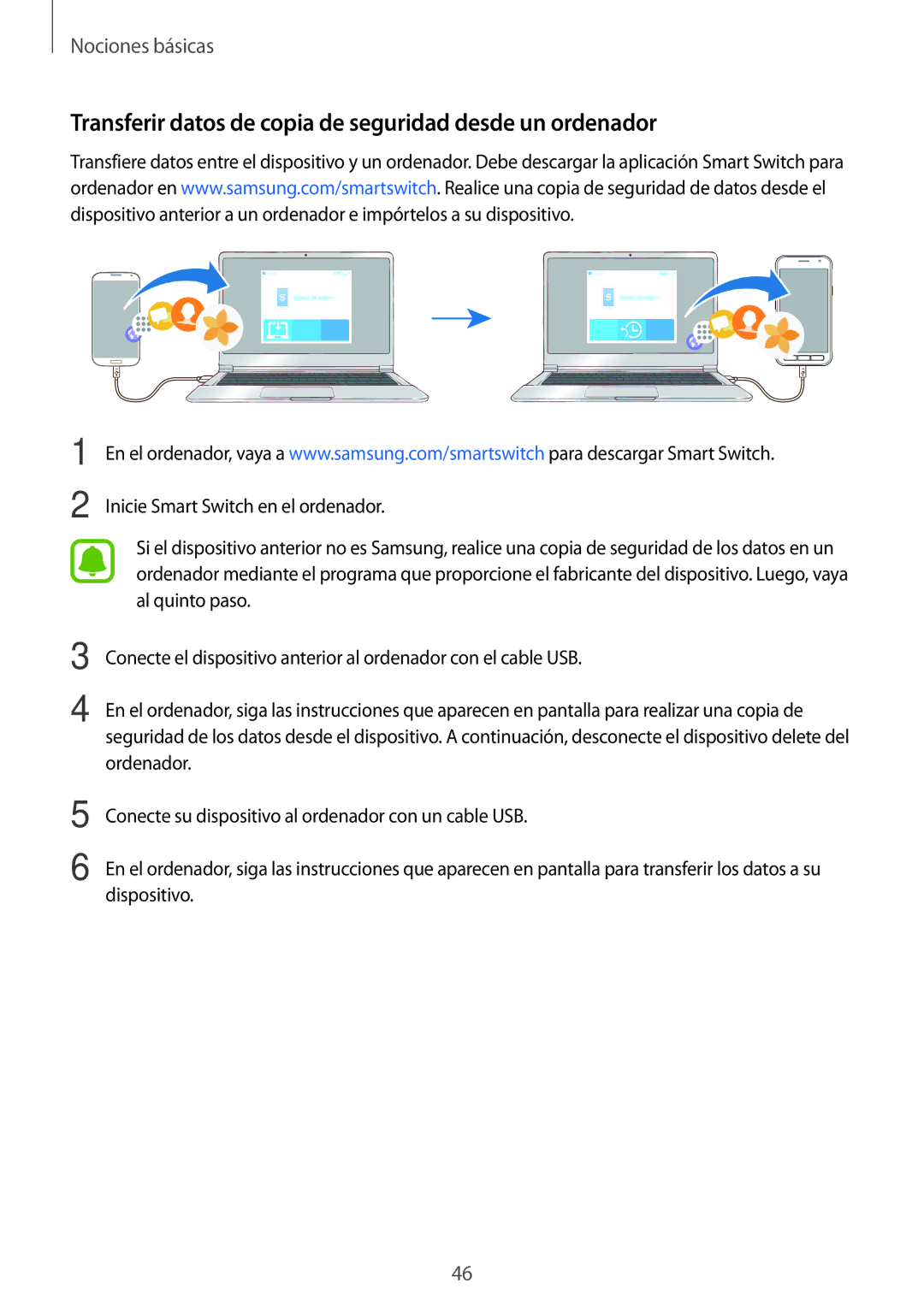 Samsung SM-G390FZKAATL, SM-G390FZKAAMO, SM-G390FZKAPHE manual Transferir datos de copia de seguridad desde un ordenador 