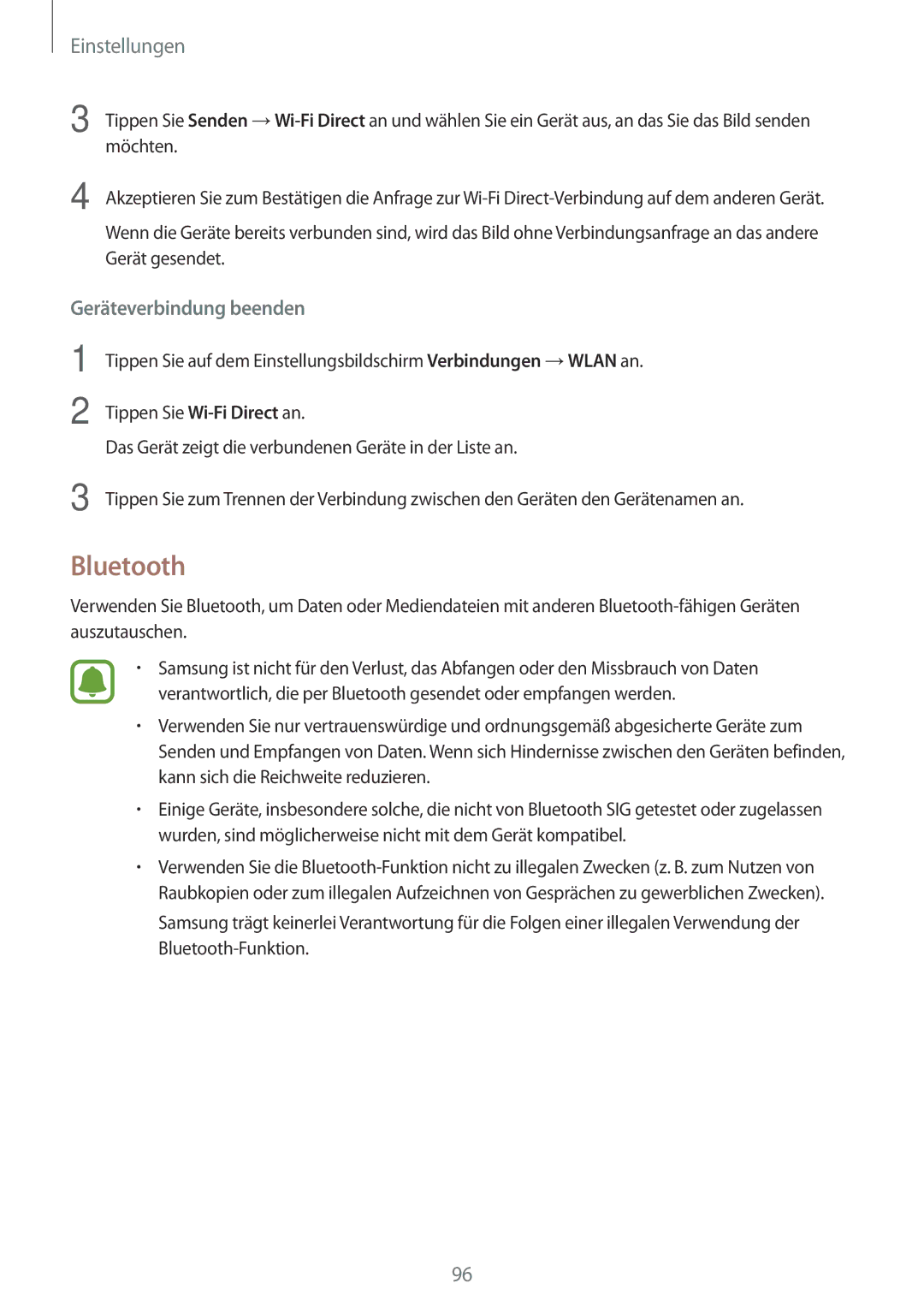 Samsung SM-G390FZKADBT manual Bluetooth, Möchten 