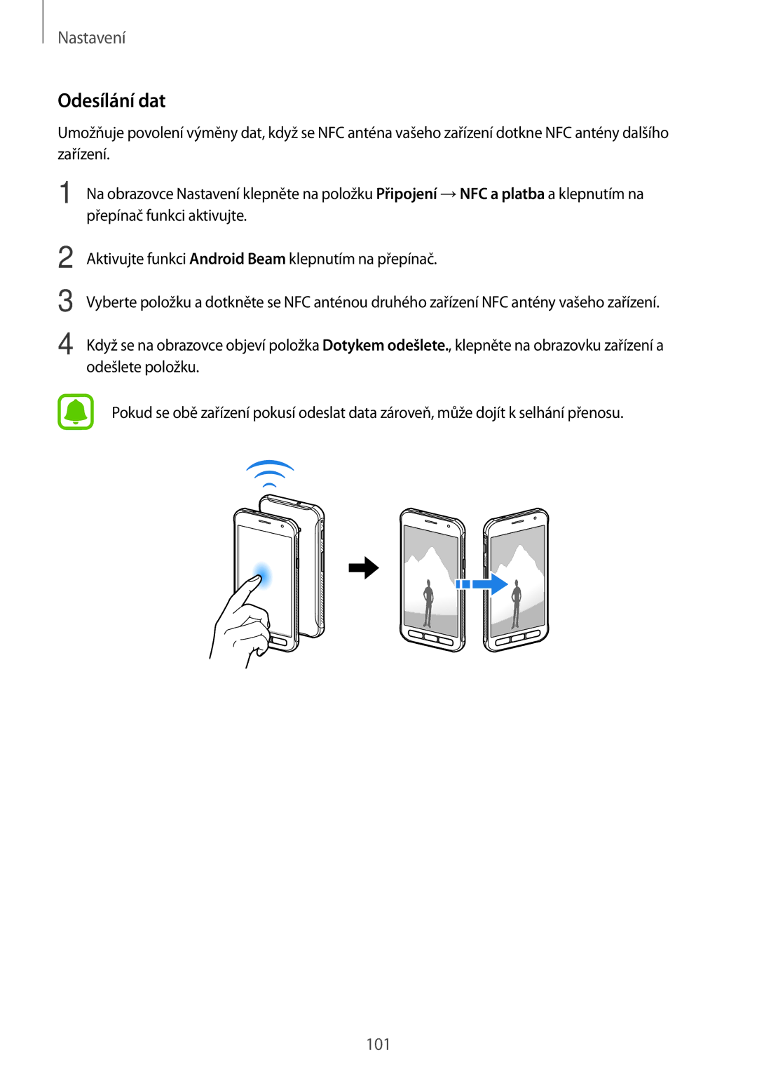 Samsung SM-G390FZKAETL manual Odesílání dat 