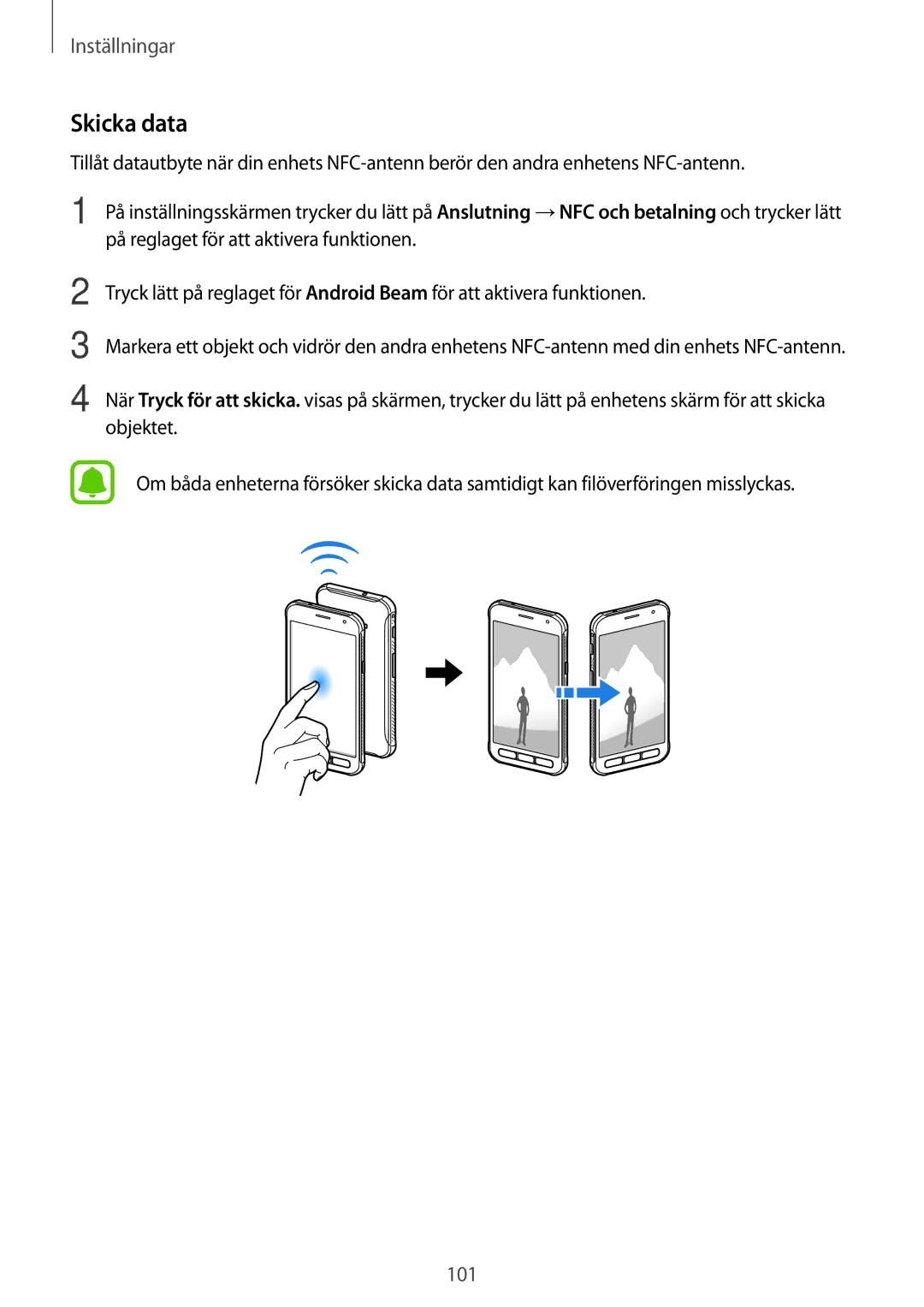 Samsung SM-G390FZKANEE manual Skicka data 