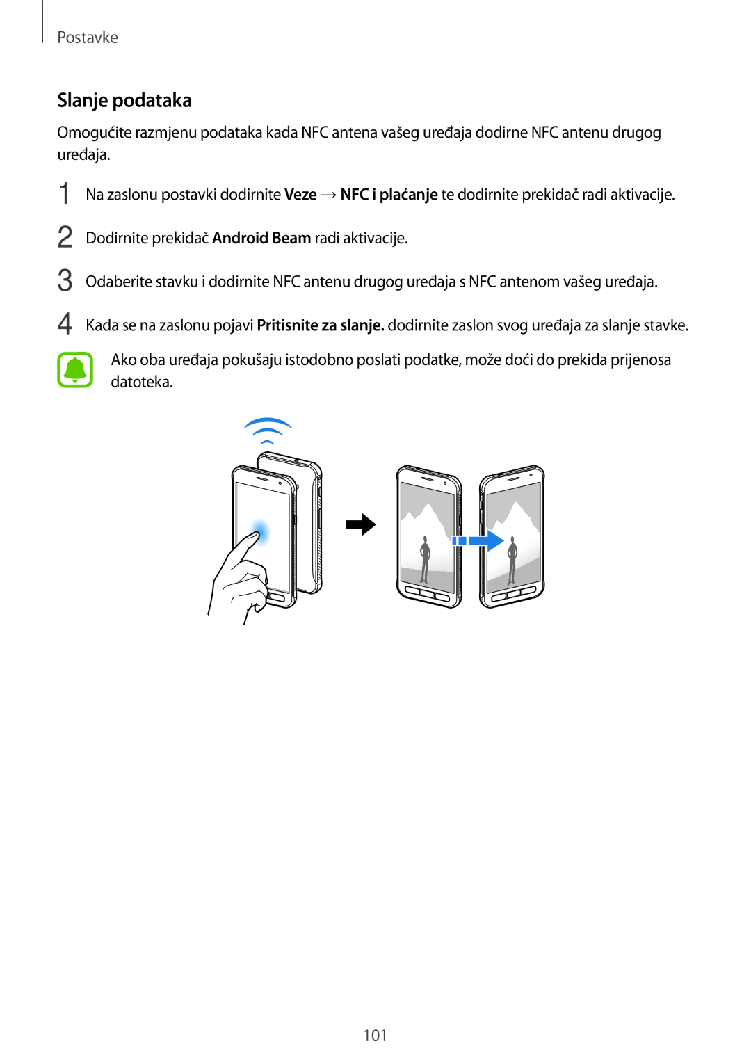 Samsung SM-G390FZKASEE manual Slanje podataka 